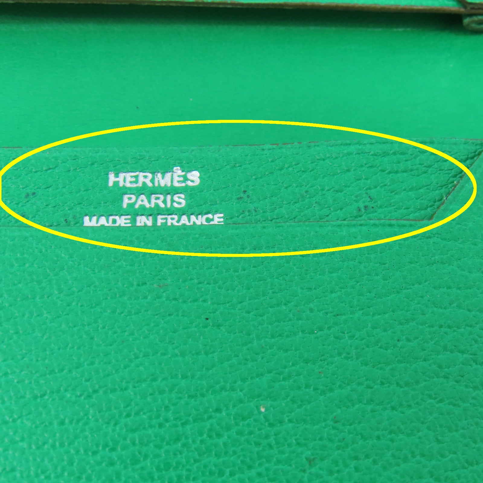 HERMES 【激減優惠】Chevre皮革Bearn Card Case銀扣卡片套綠色