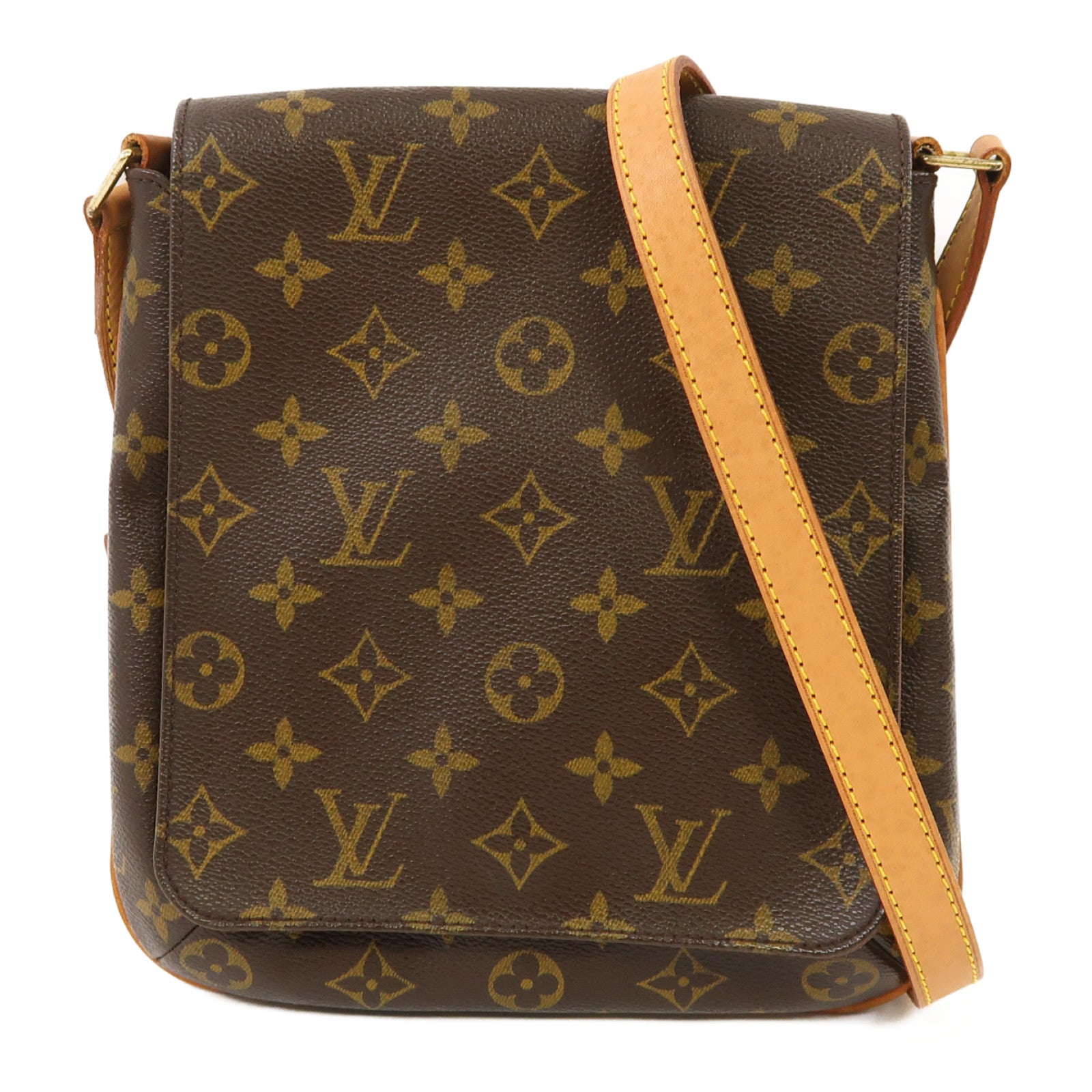 LOUIS VUITTON Monogram Musette Salsa金扣肩背袋啡色