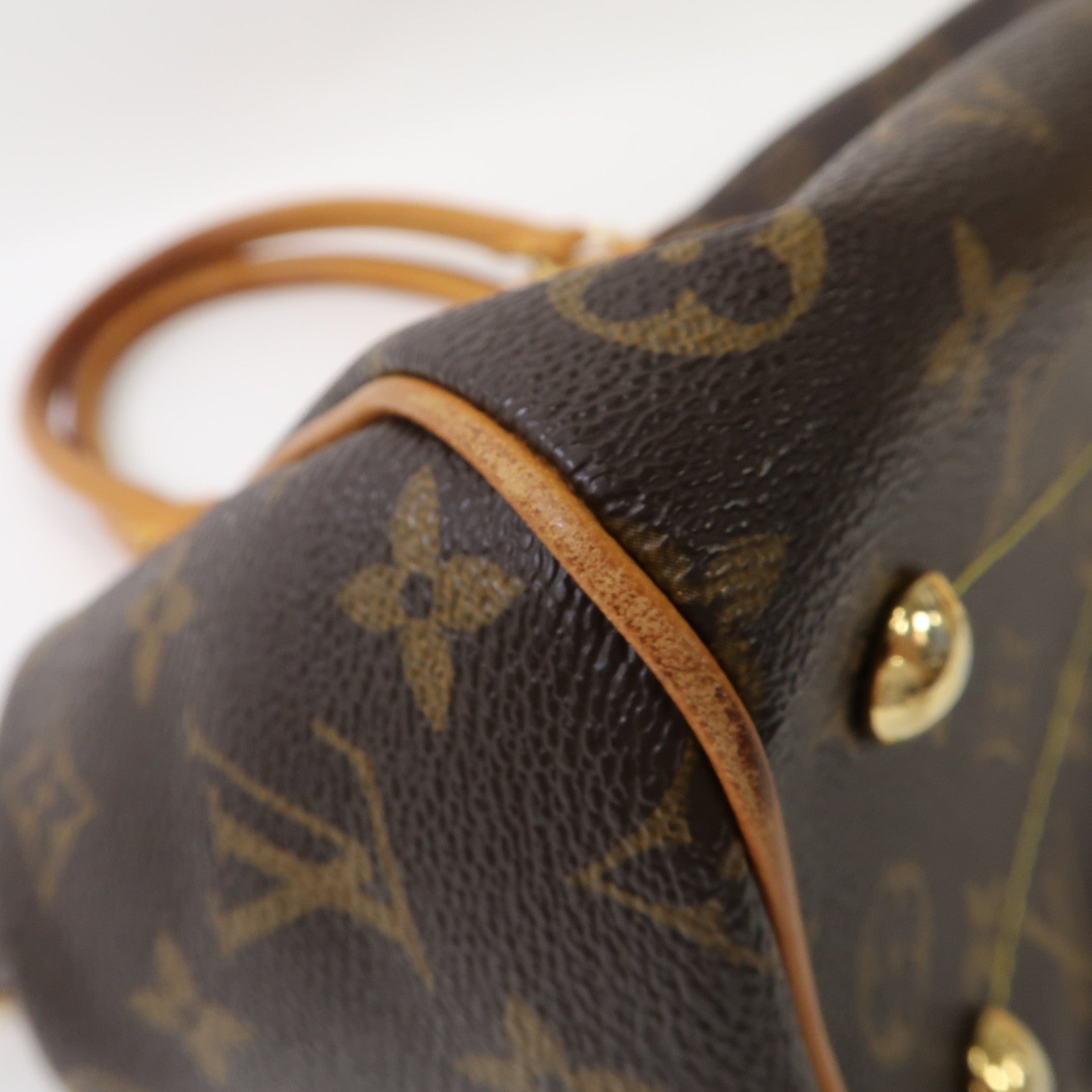 LOUIS VUITTON Monogram Tivoli PM金扣手挽袋啡色