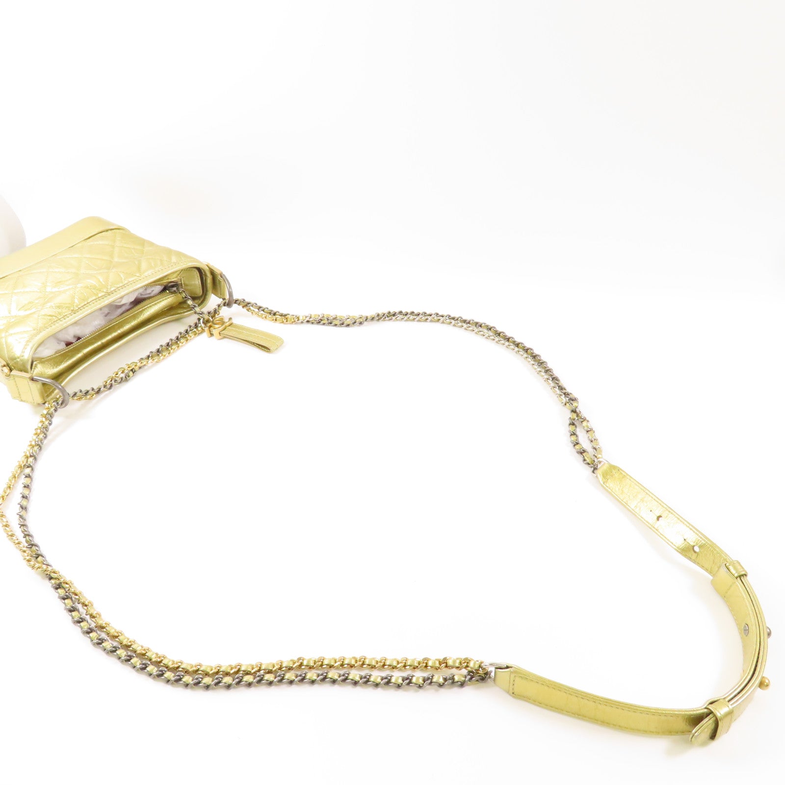 CHANEL 牛皮皮革Gabrielle Small鏈帶肩背袋