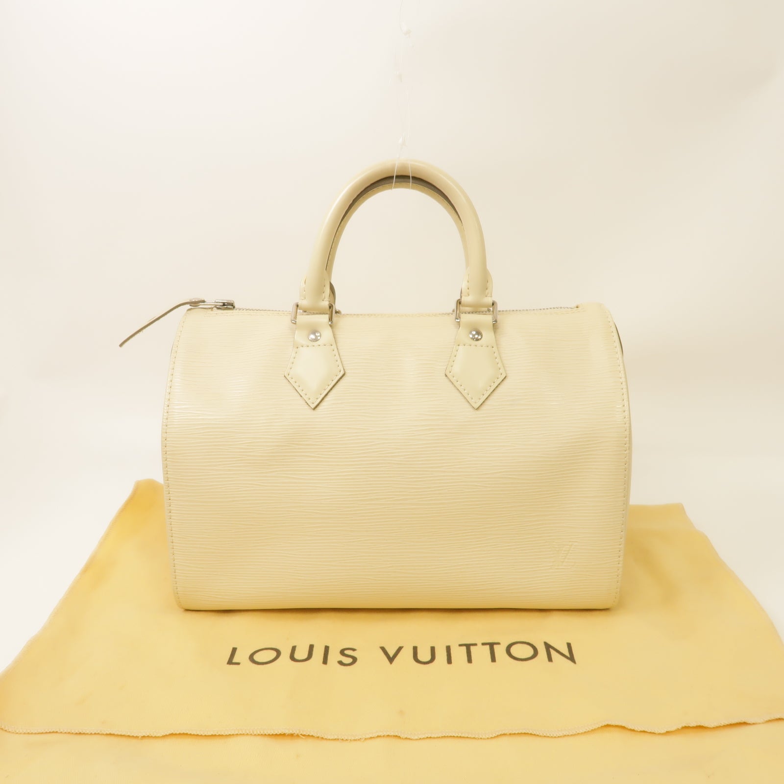 LOUIS VUITTON 【激減優惠】Epi Speedy 30銀扣手挽袋白色