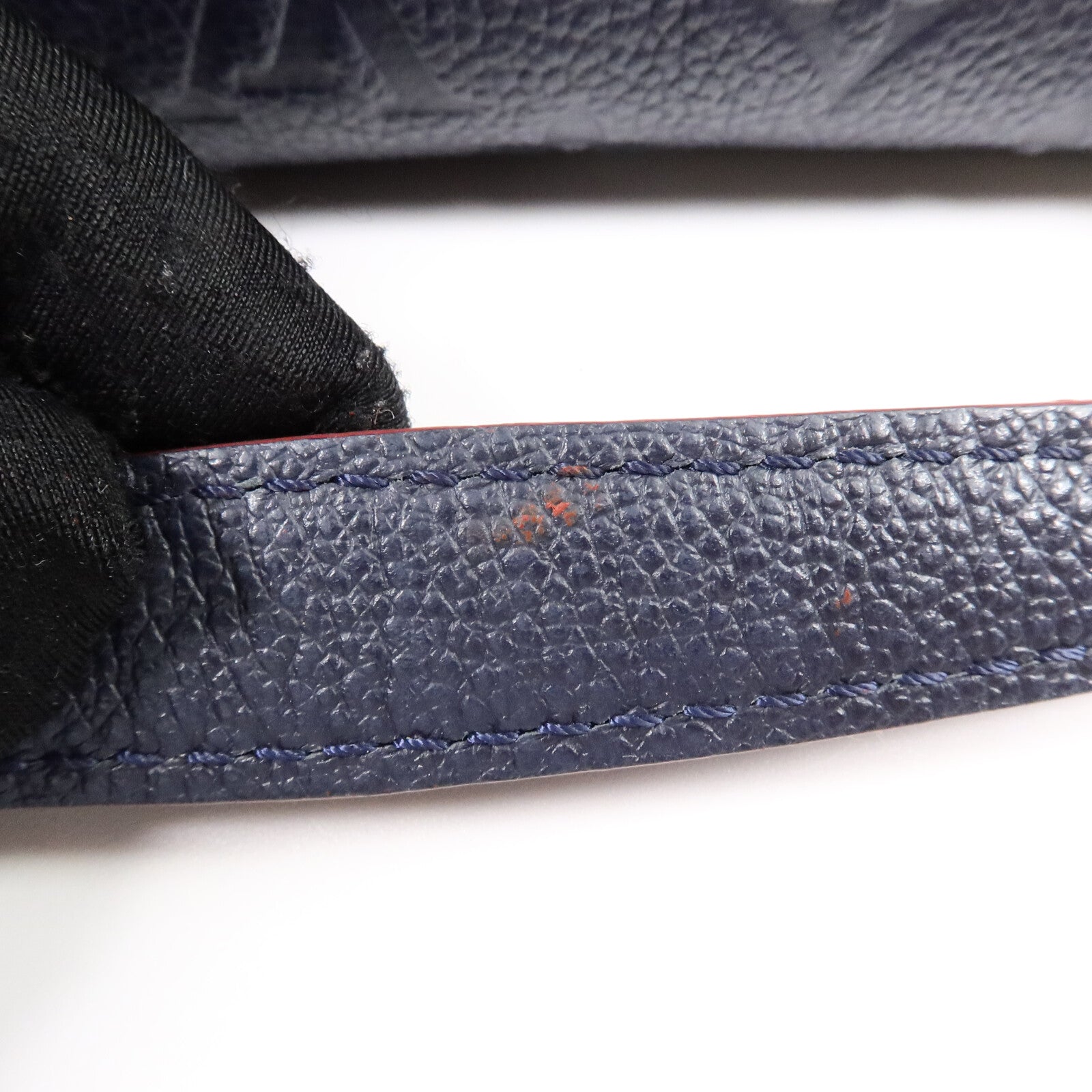 LOUIS VUITTON Monogram Empreinte Vavin PM金扣肩背袋深藍色