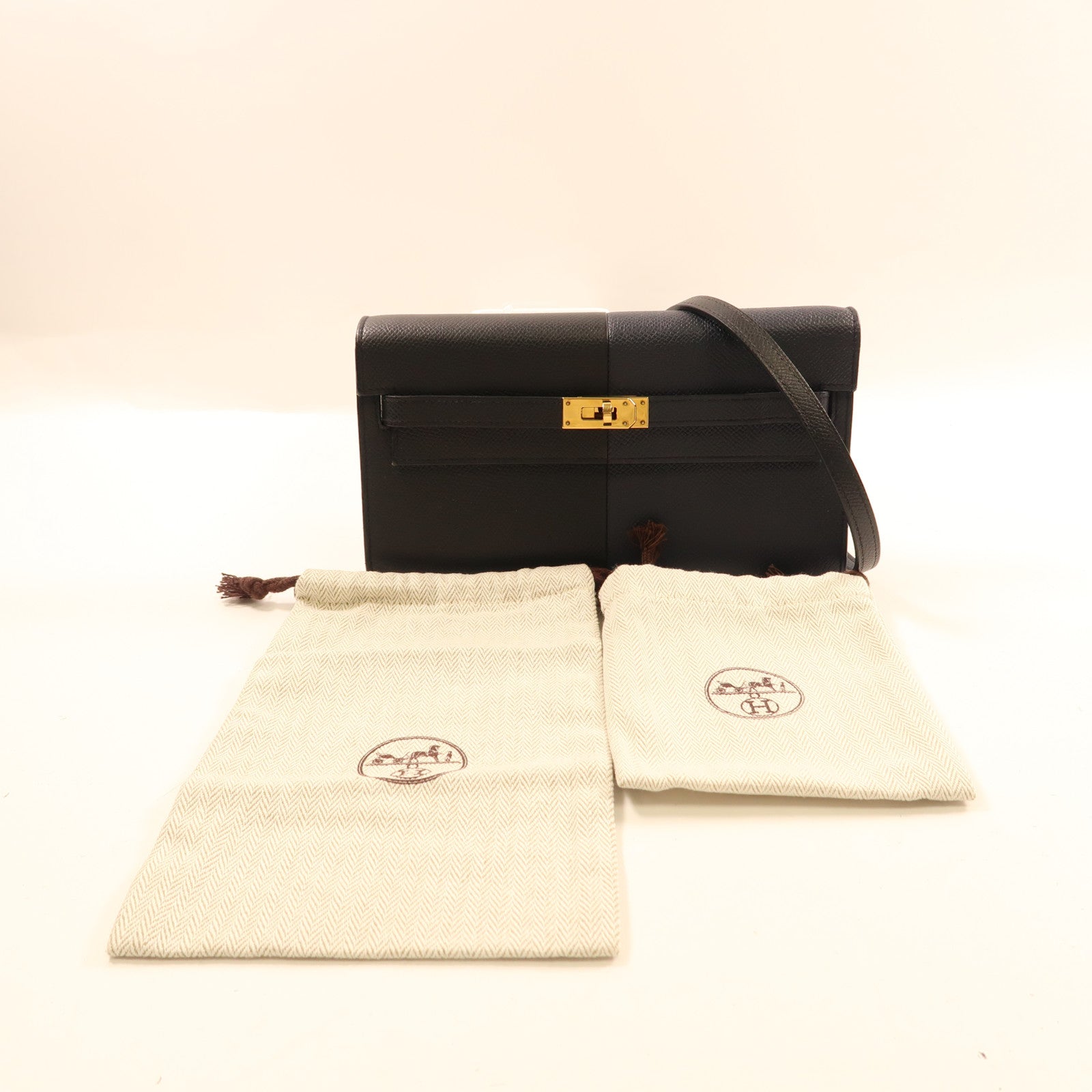 HERMES 【激減優惠】Epsom皮革Kelly To Go金扣肩背袋