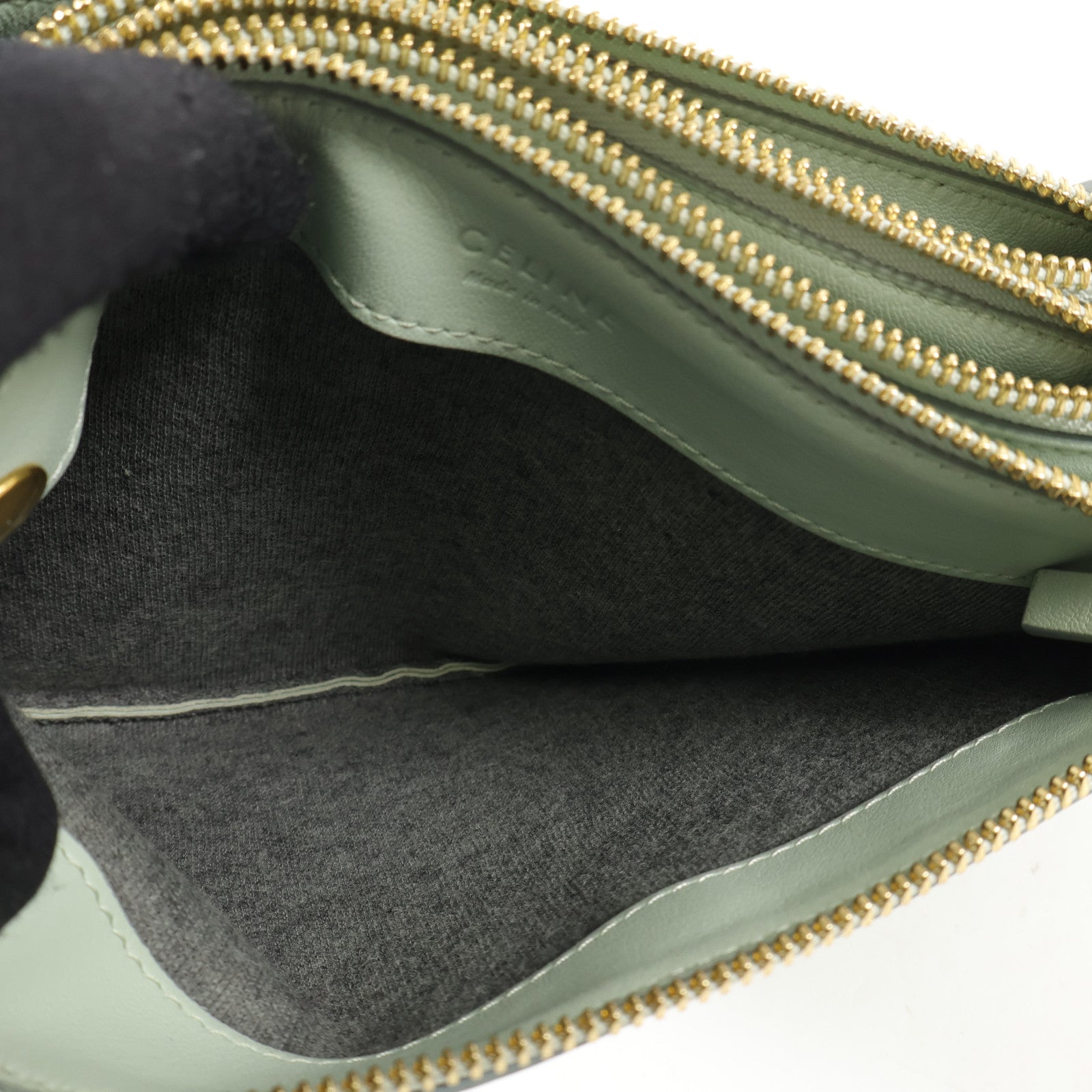 CELINE 羊皮皮革Trio Small金扣肩背袋