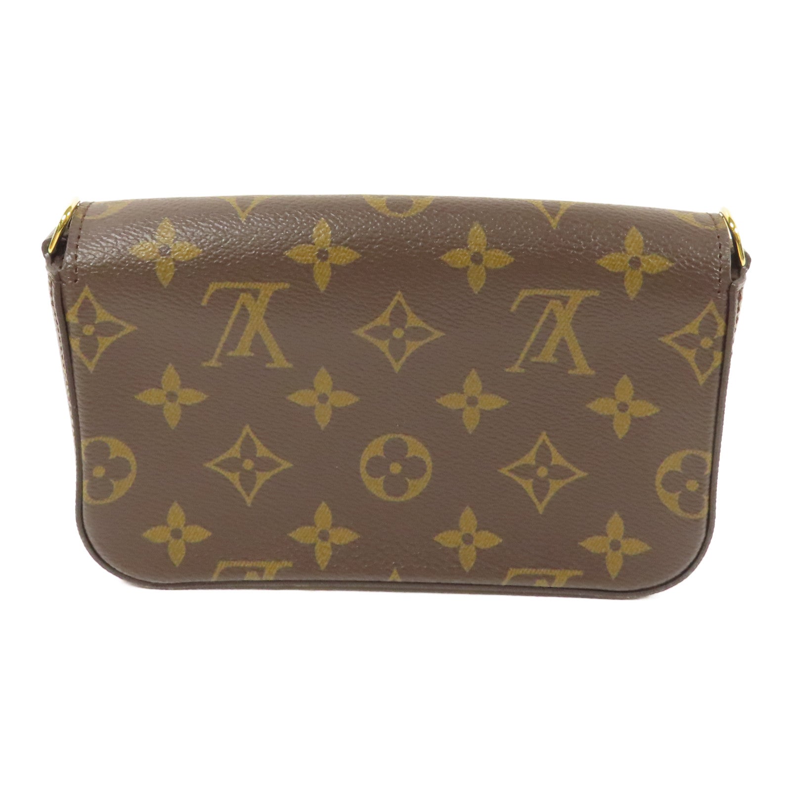LOUIS VUITTON LV GHW Felicie Strap & Go Shoulder Bag M80091 Monogram Brown/Green