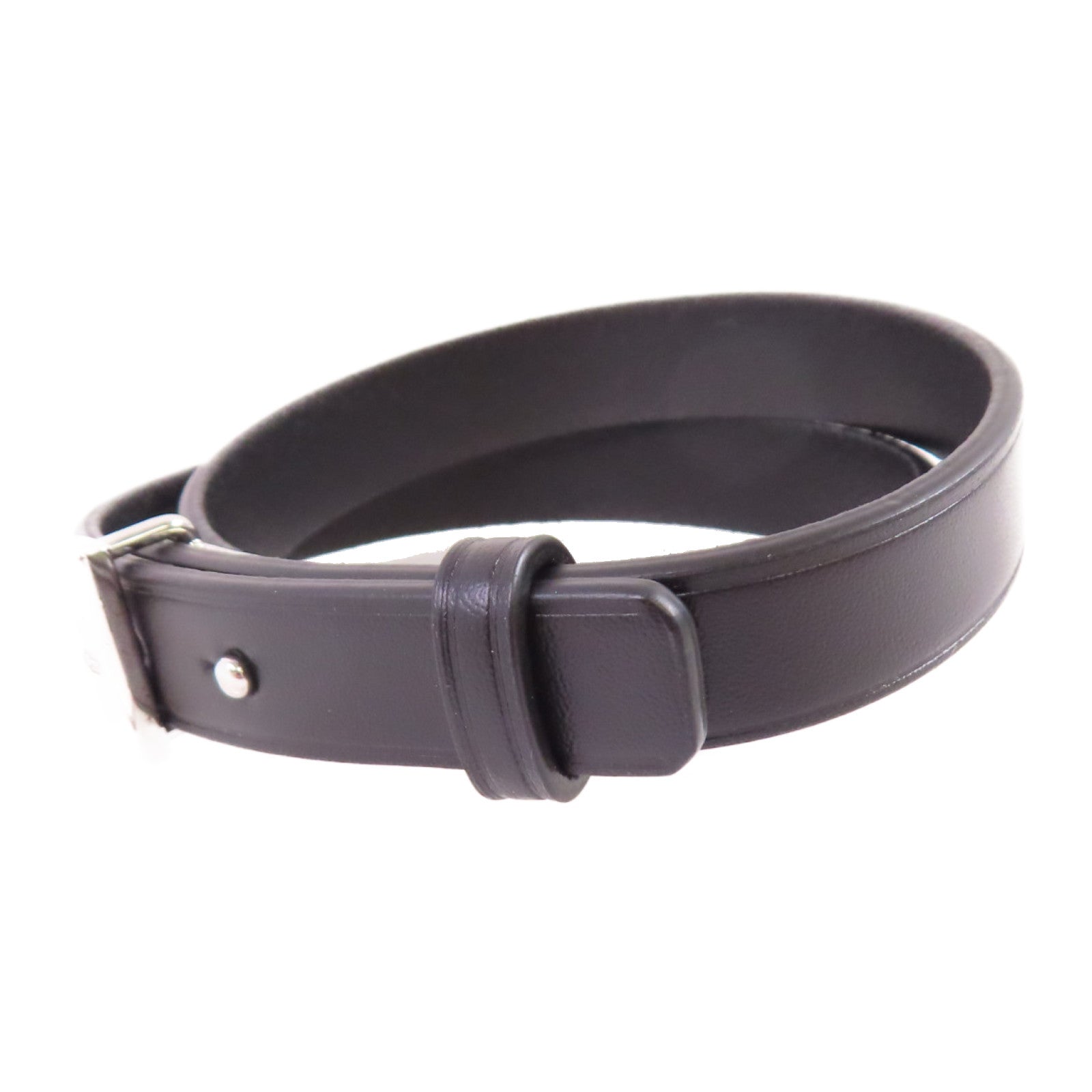 TIFFANY＆CO 【激減優惠】牛皮皮革/925純銀Leather Bracelet With Sterling Silver銀扣手鏈黑色