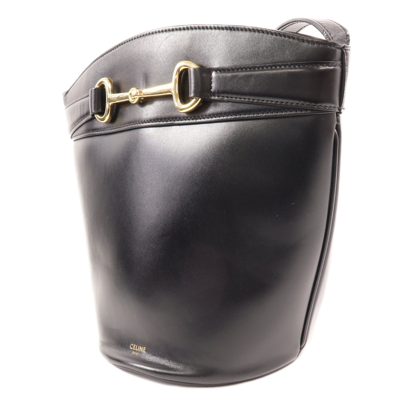 CELINE 牛皮皮革Bucket Bag金扣肩背袋