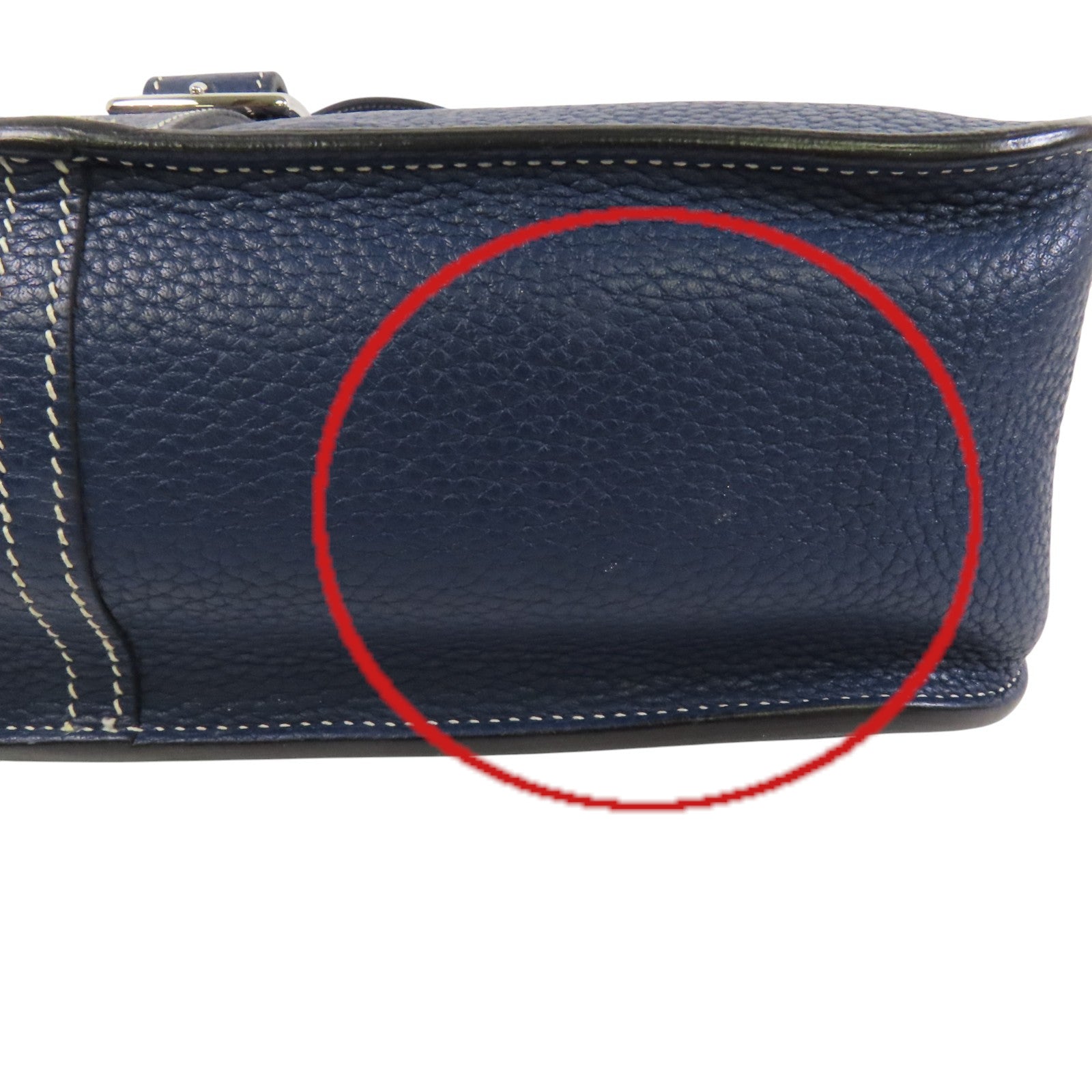 HERMES Clemence皮革Halzan 31銀扣肩背袋