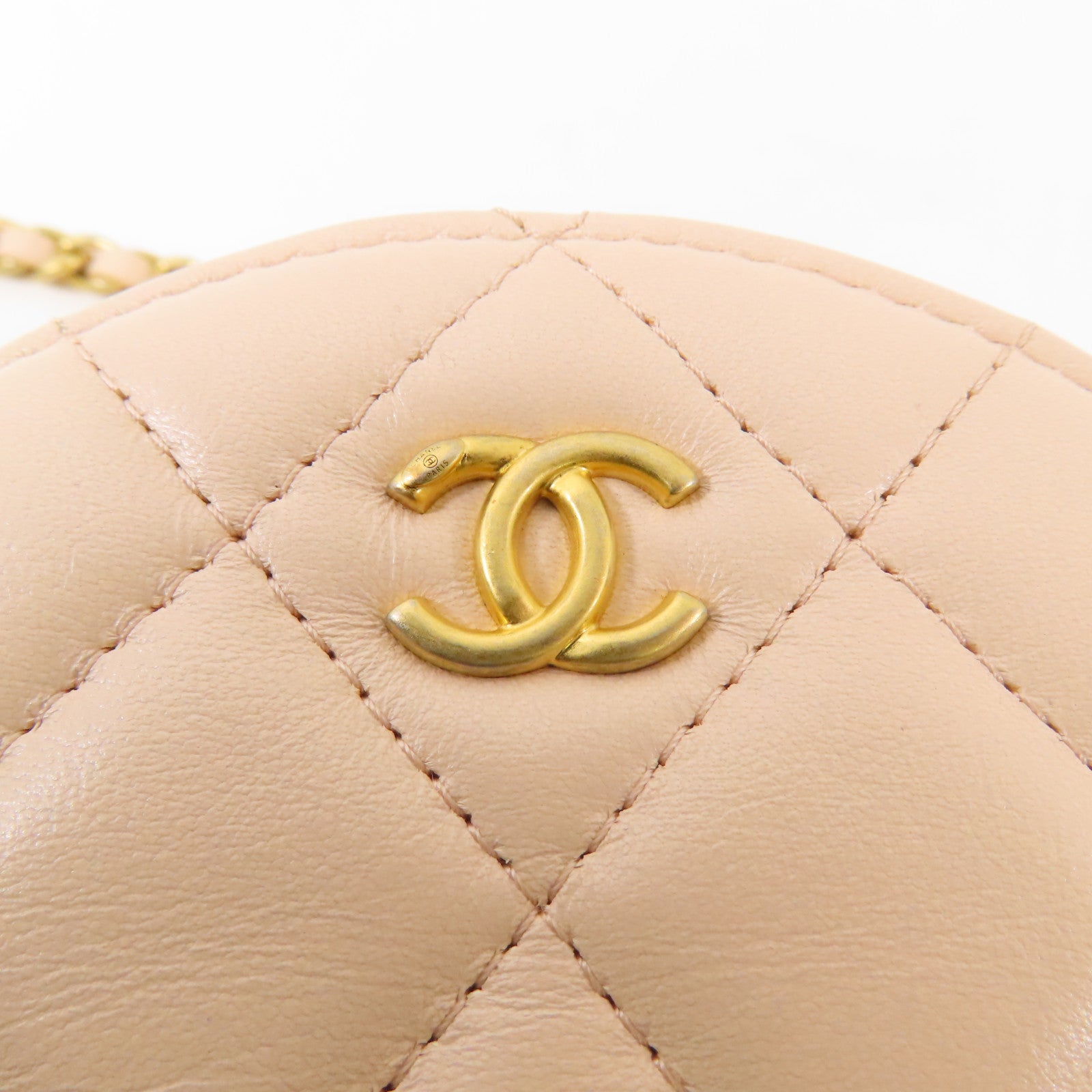 CHANEL 羊皮皮革Chain Bag金扣肩背袋