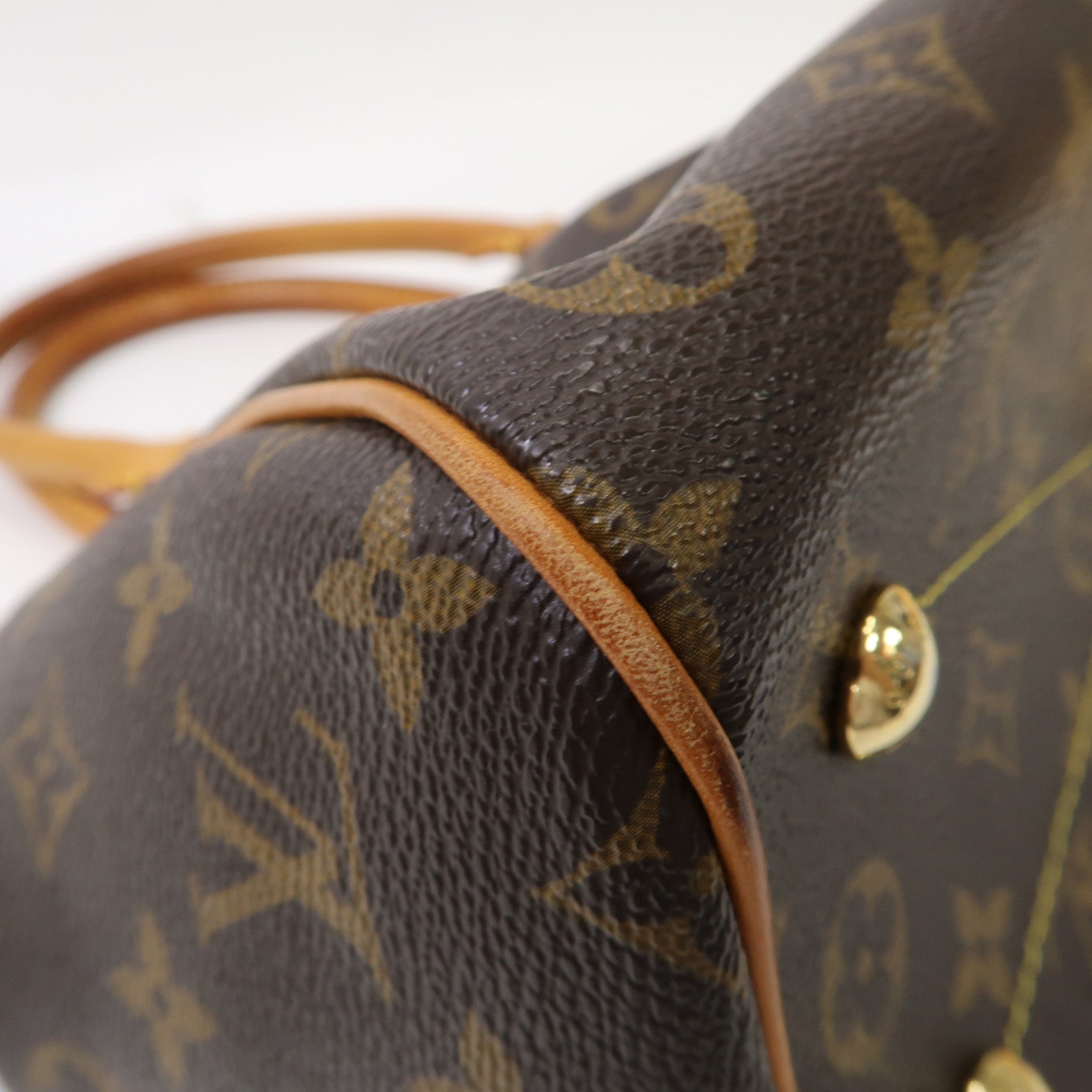 LOUIS VUITTON Monogram Tivoli PM金扣手挽袋啡色