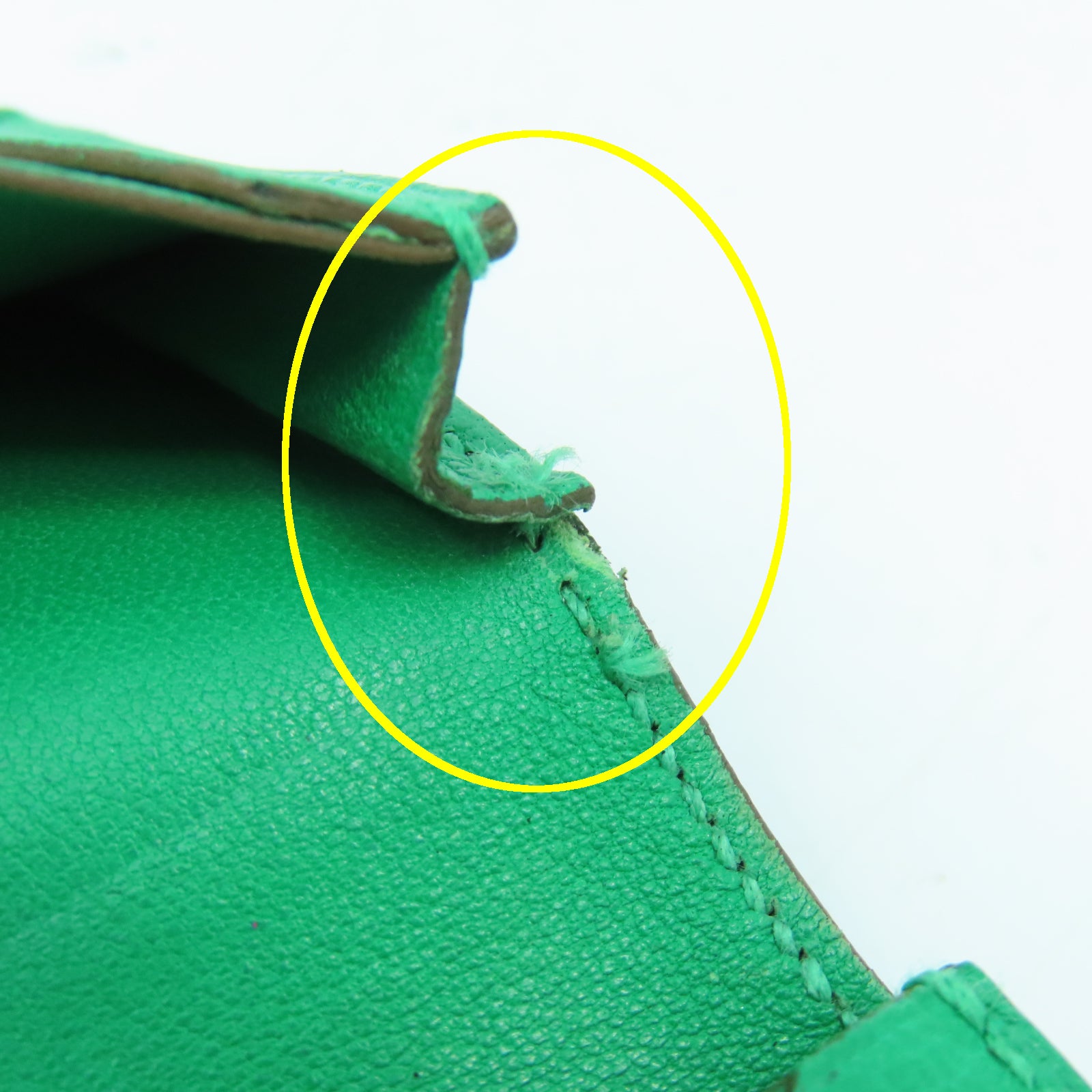 HERMES 【激減優惠】Chevre皮革Bearn Card Case銀扣卡片套綠色