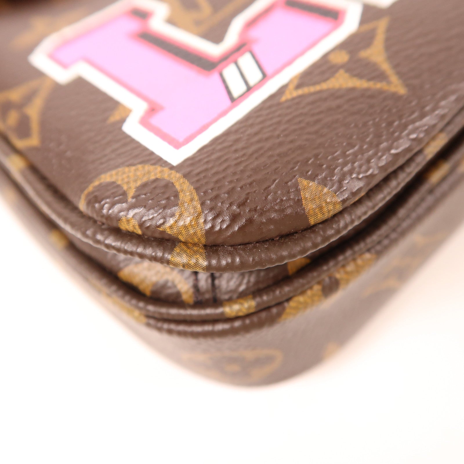 LOUIS VUITTON 【激減優惠】Monogram Patches Pochette Metis金扣手挽肩背兩用袋棕色