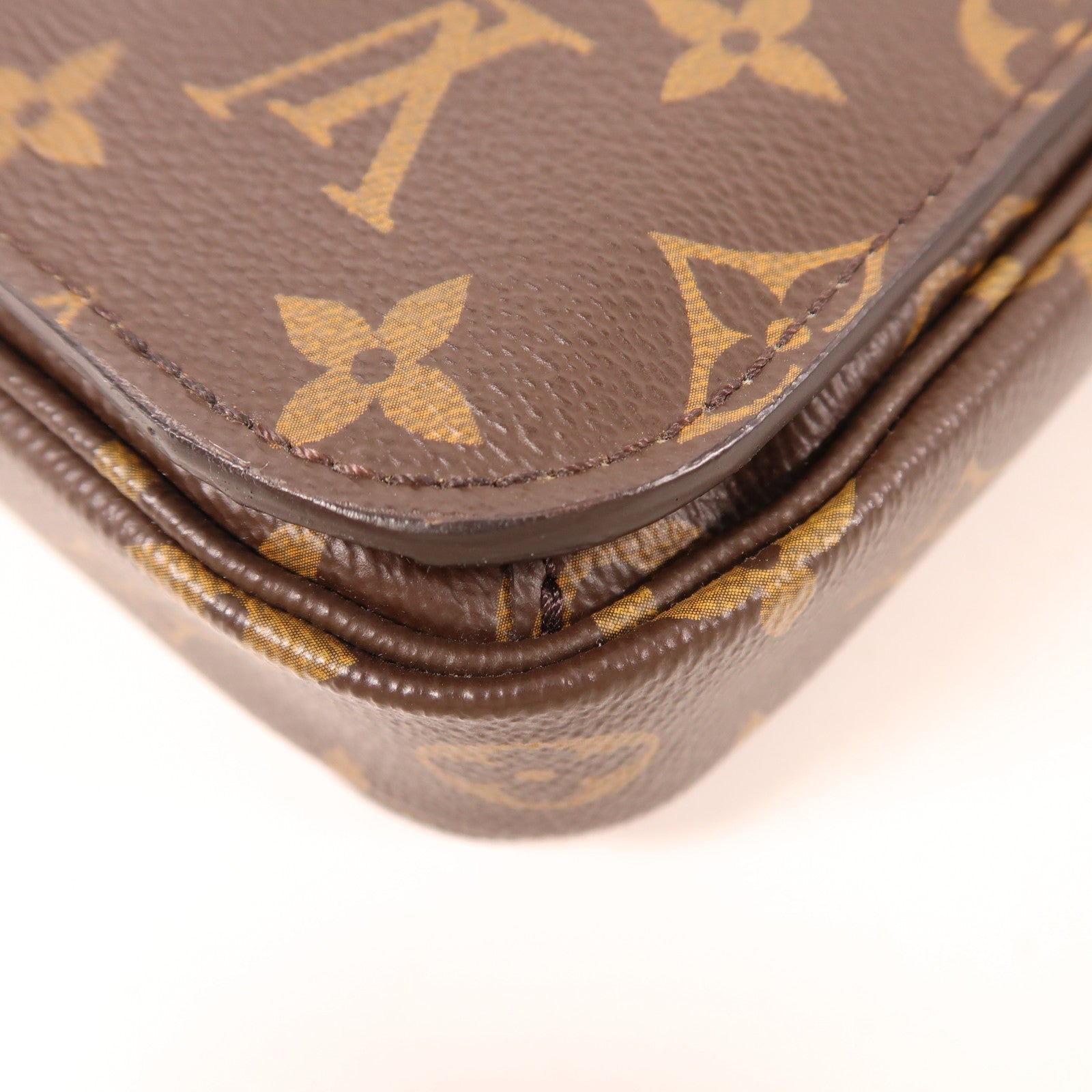 LOUIS VUITTON 【激減優惠】Monogram Patches Pochette Metis金扣手挽肩背兩用袋棕色