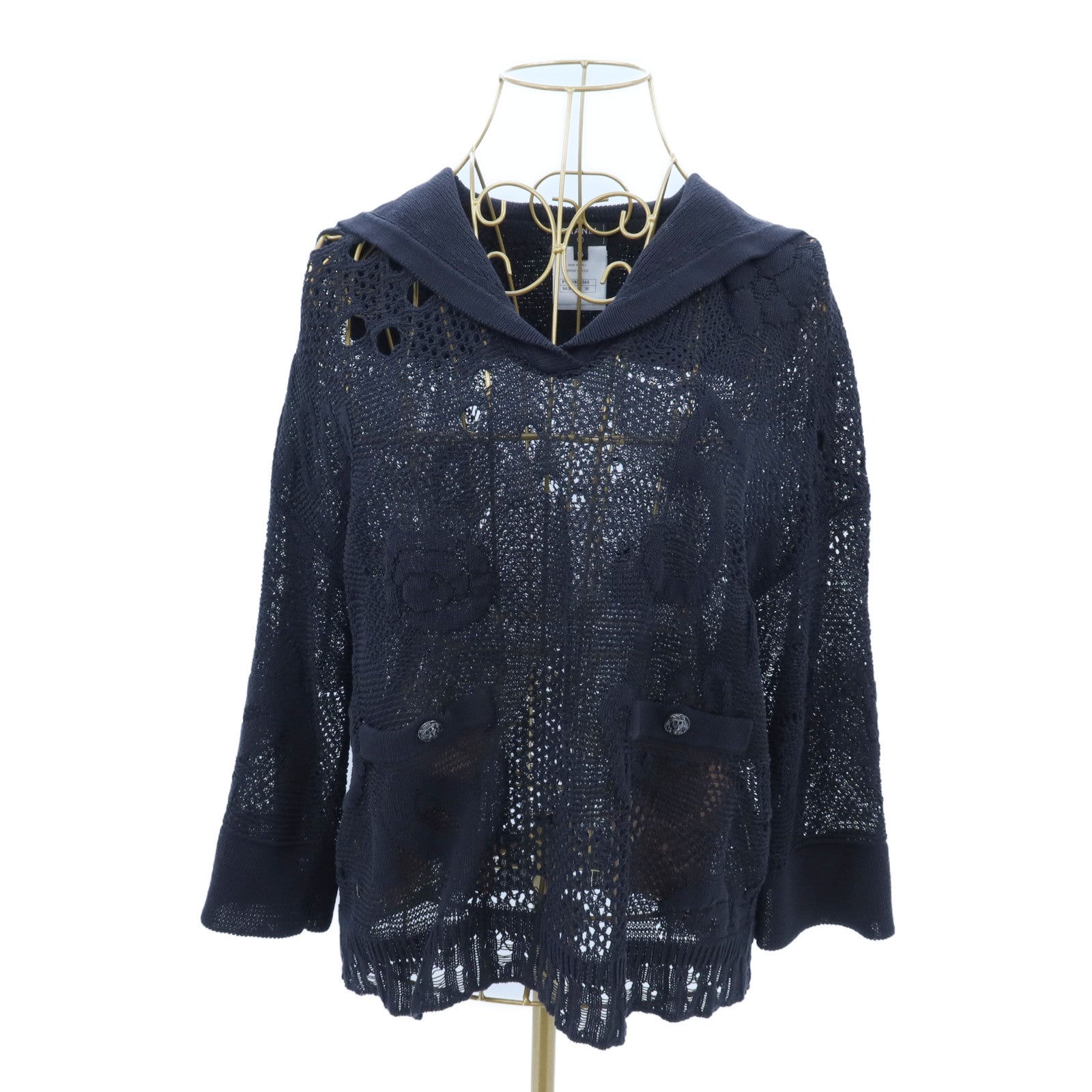 CHANEL Cotton/Silk Mariniere Sweater針織
