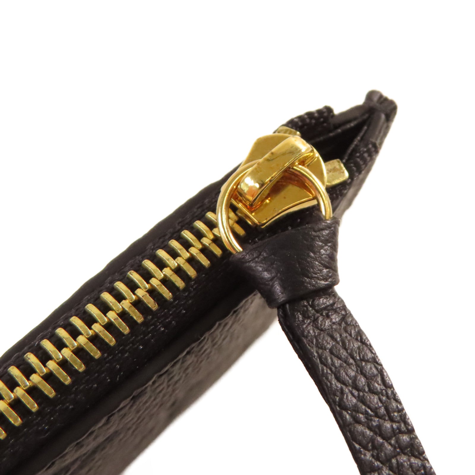 LOUIS VUITTON Monogram Empreinte Felicie Pochette Shoulder Bag金扣鏈帶肩背袋黑色