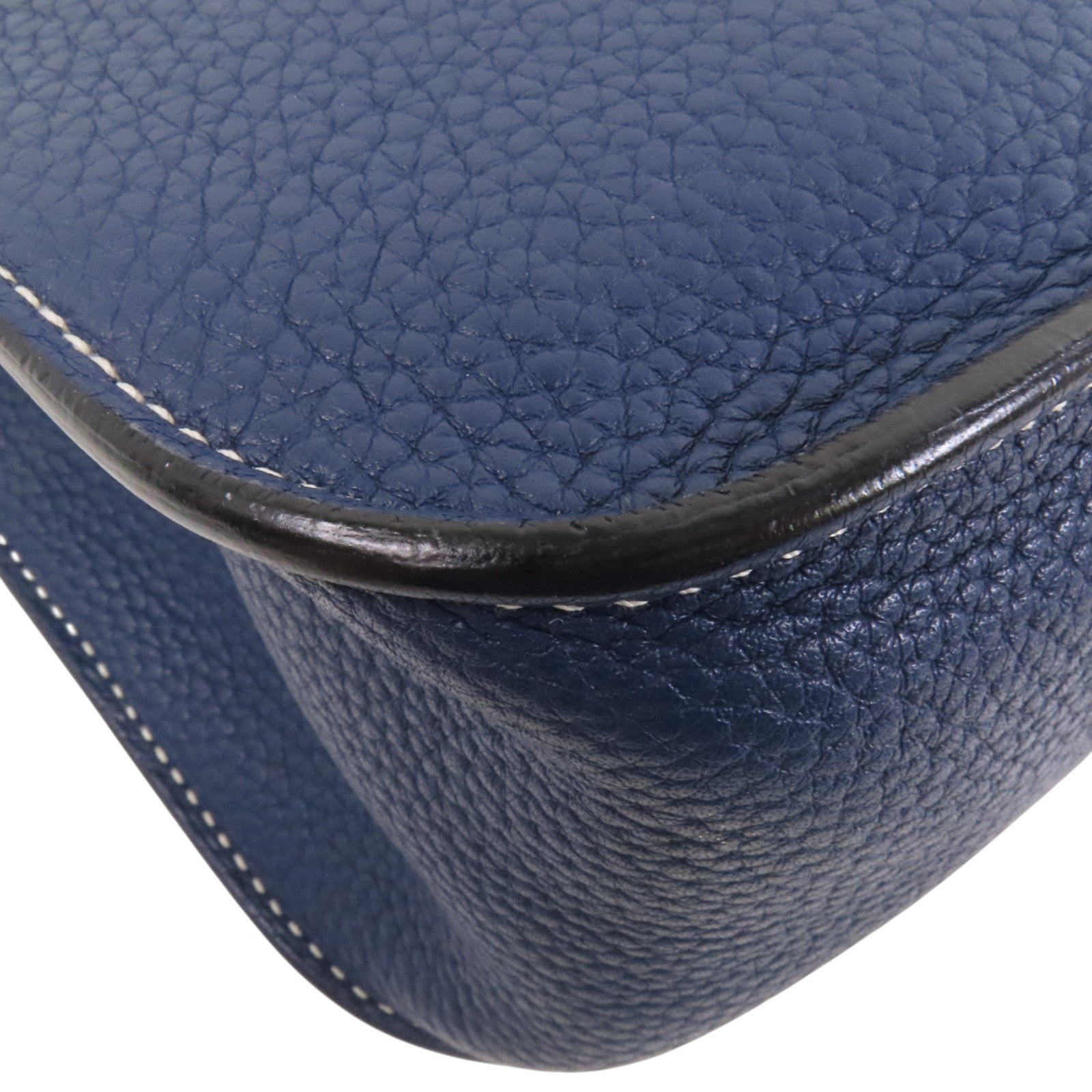 HERMES Clemence皮革Halzan 31銀扣肩背袋