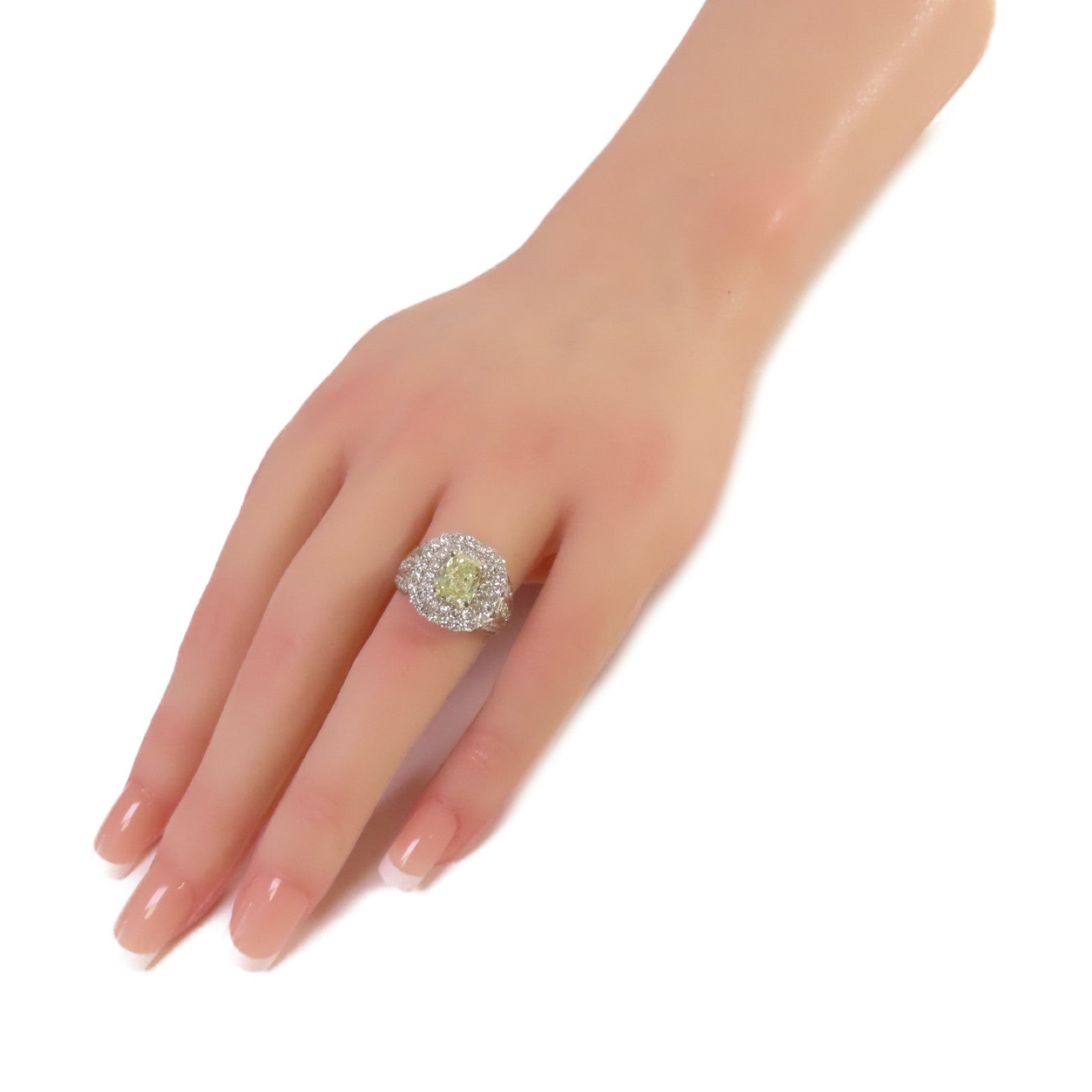 JEWELRY 【激減優惠】PT950鉑金/2.098ct/1.53ct鑽石Diamond Ring戒指US#6