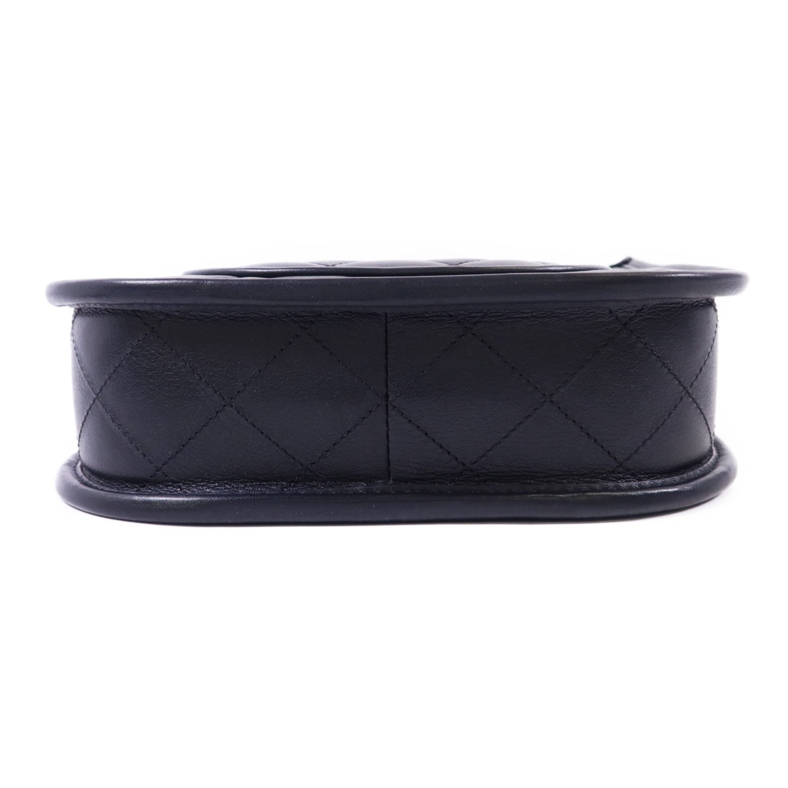 CHANEL 牛皮皮革24S Hobo金扣鏈帶手挽肩背兩用袋