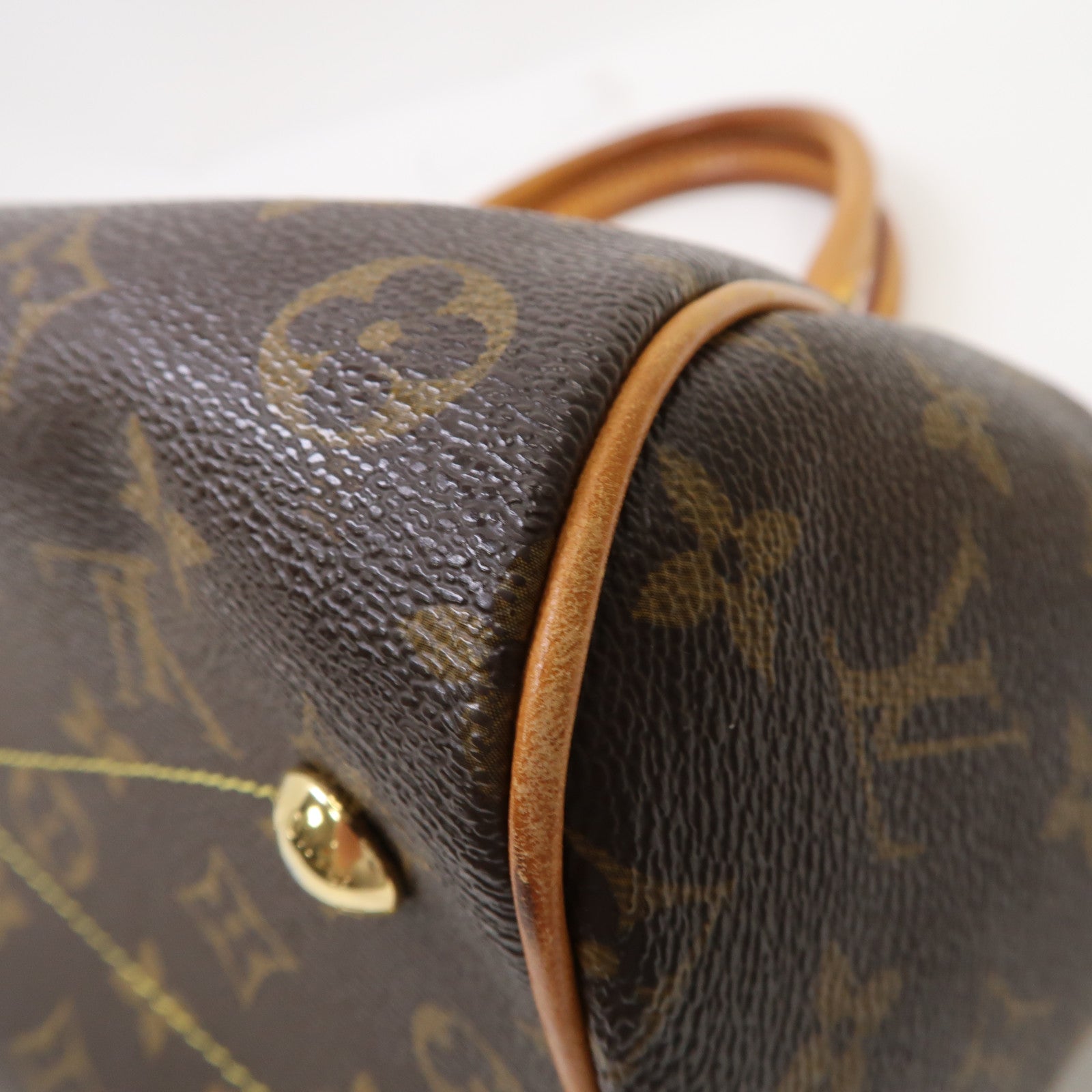 LOUIS VUITTON Monogram Tivoli PM金扣手挽袋啡色