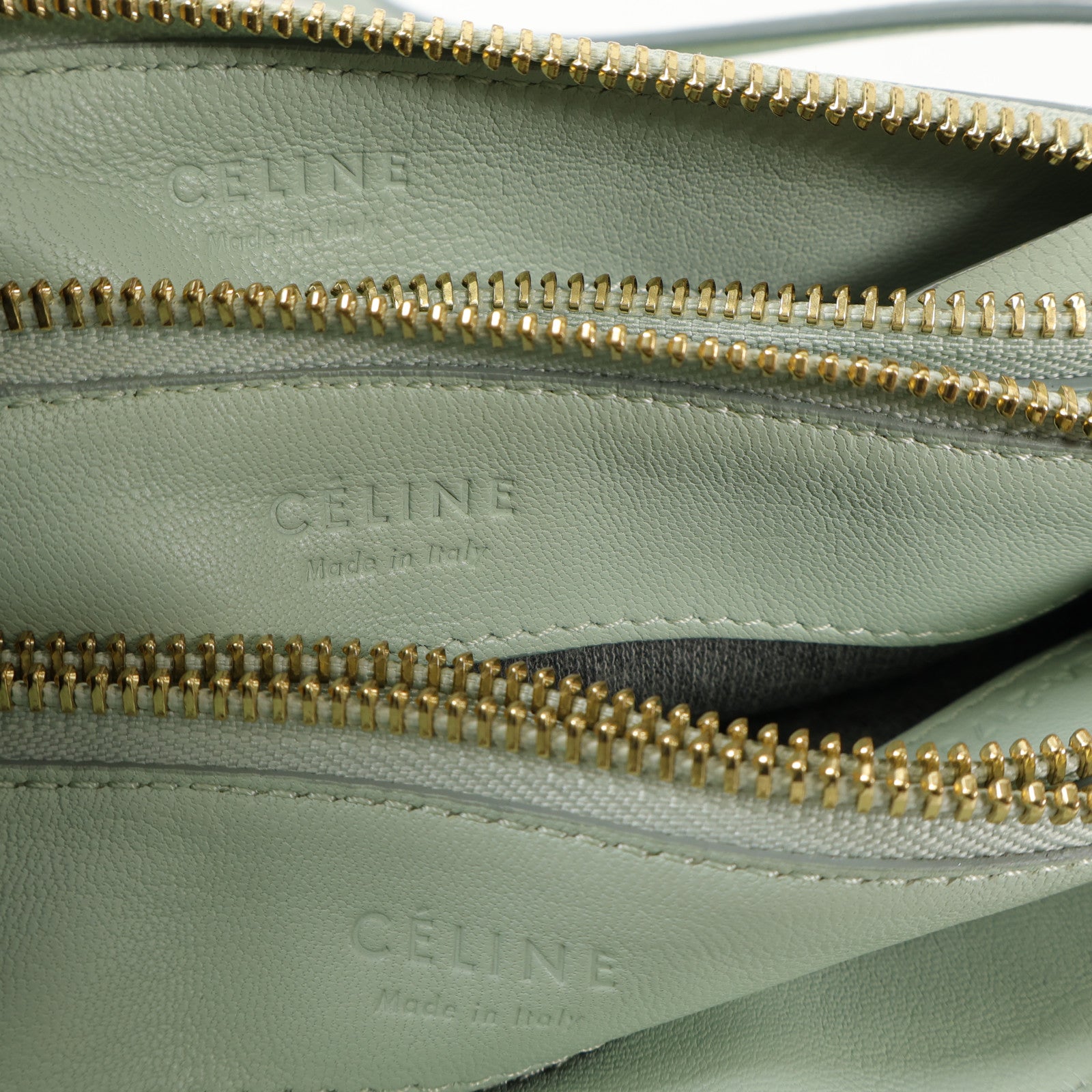 CELINE 羊皮皮革Trio Small金扣肩背袋