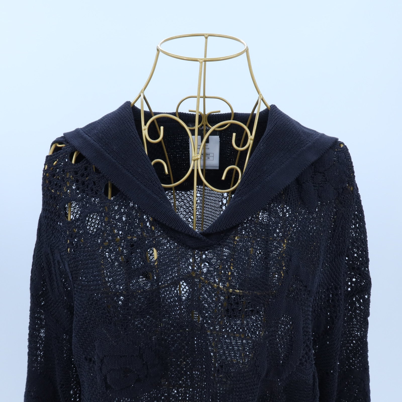 CHANEL Cotton/Silk Mariniere Sweater針織