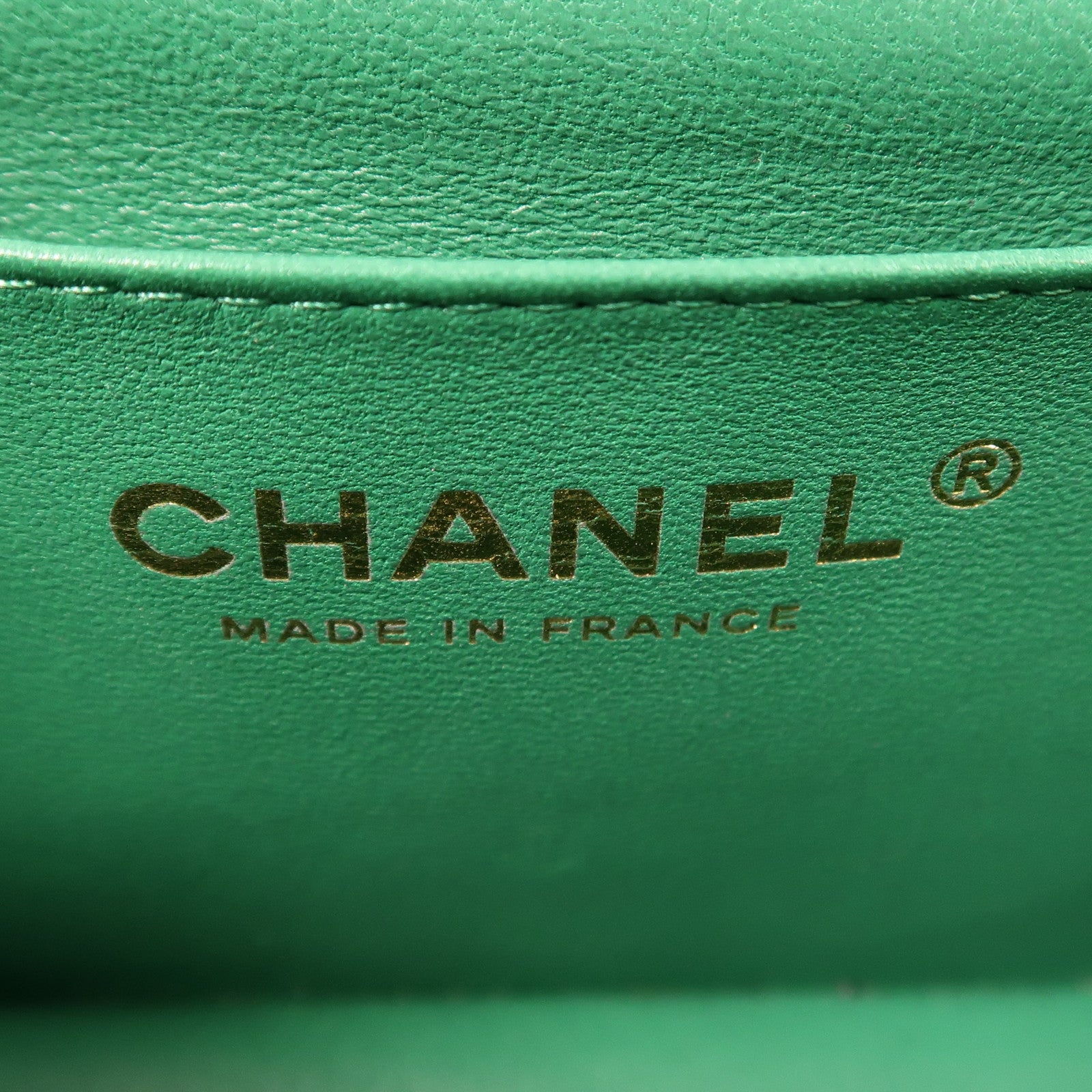 CHANEL 羊皮皮革Top Handle Classic Flap金扣手挽肩背兩用袋