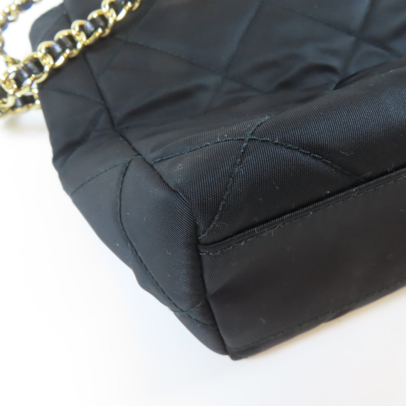 PRADA 【激減優惠】尼龍Re-Edition 1995 Chain Shoulder Bag金扣肩背袋黑色