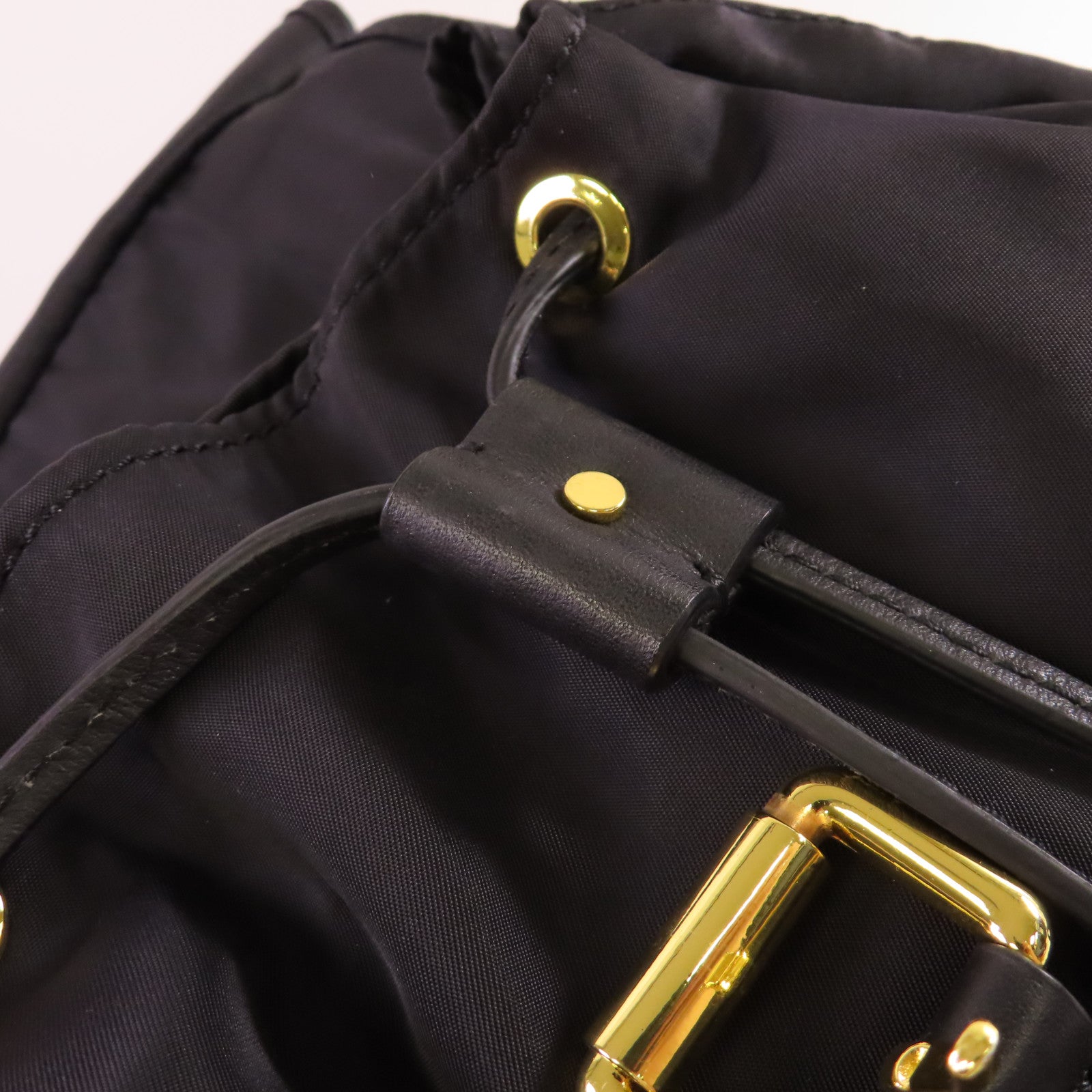 MOSCHINO 尼龍Backpack金扣背包黑色