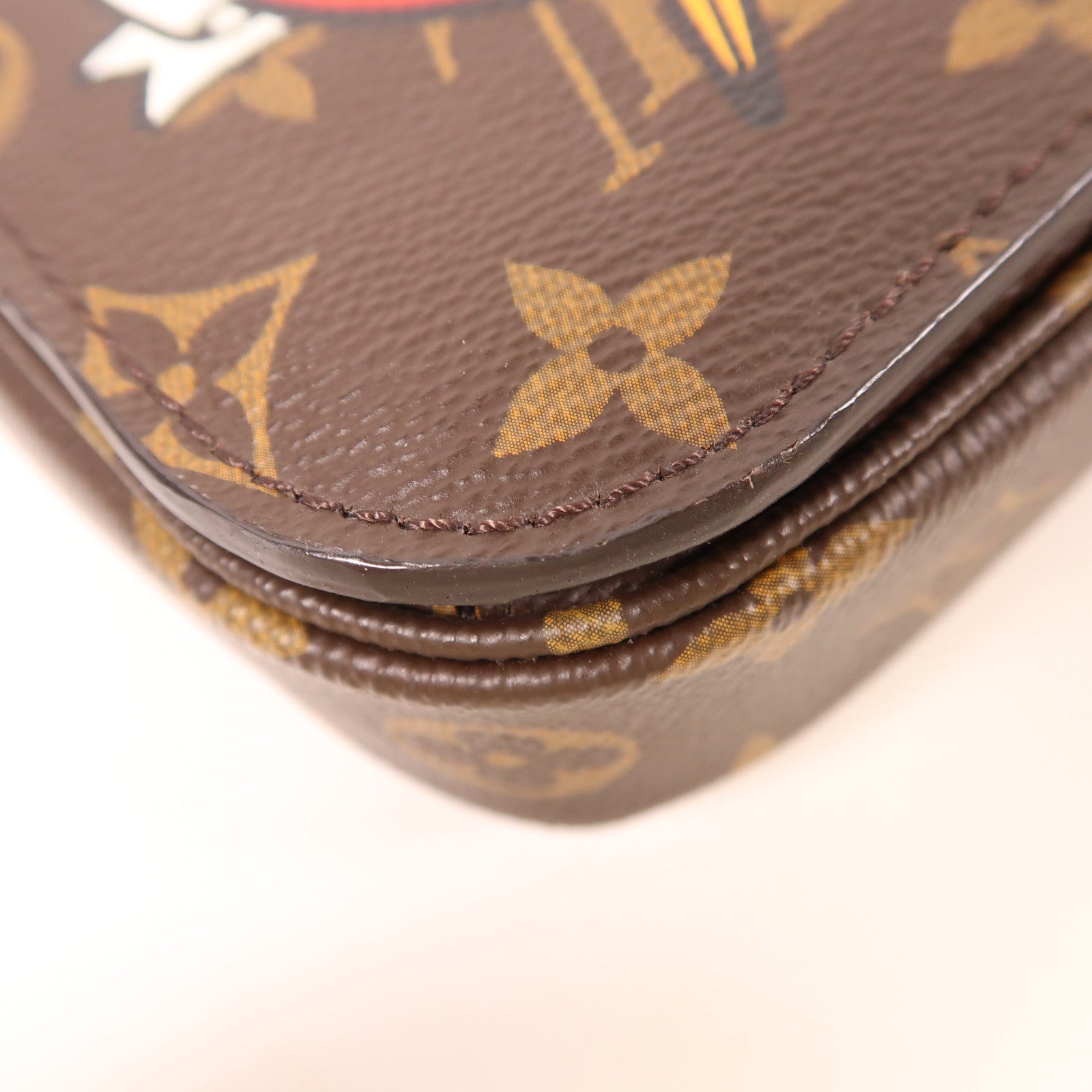 LOUIS VUITTON 【激減優惠】Monogram Patches Pochette Metis金扣手挽肩背兩用袋棕色