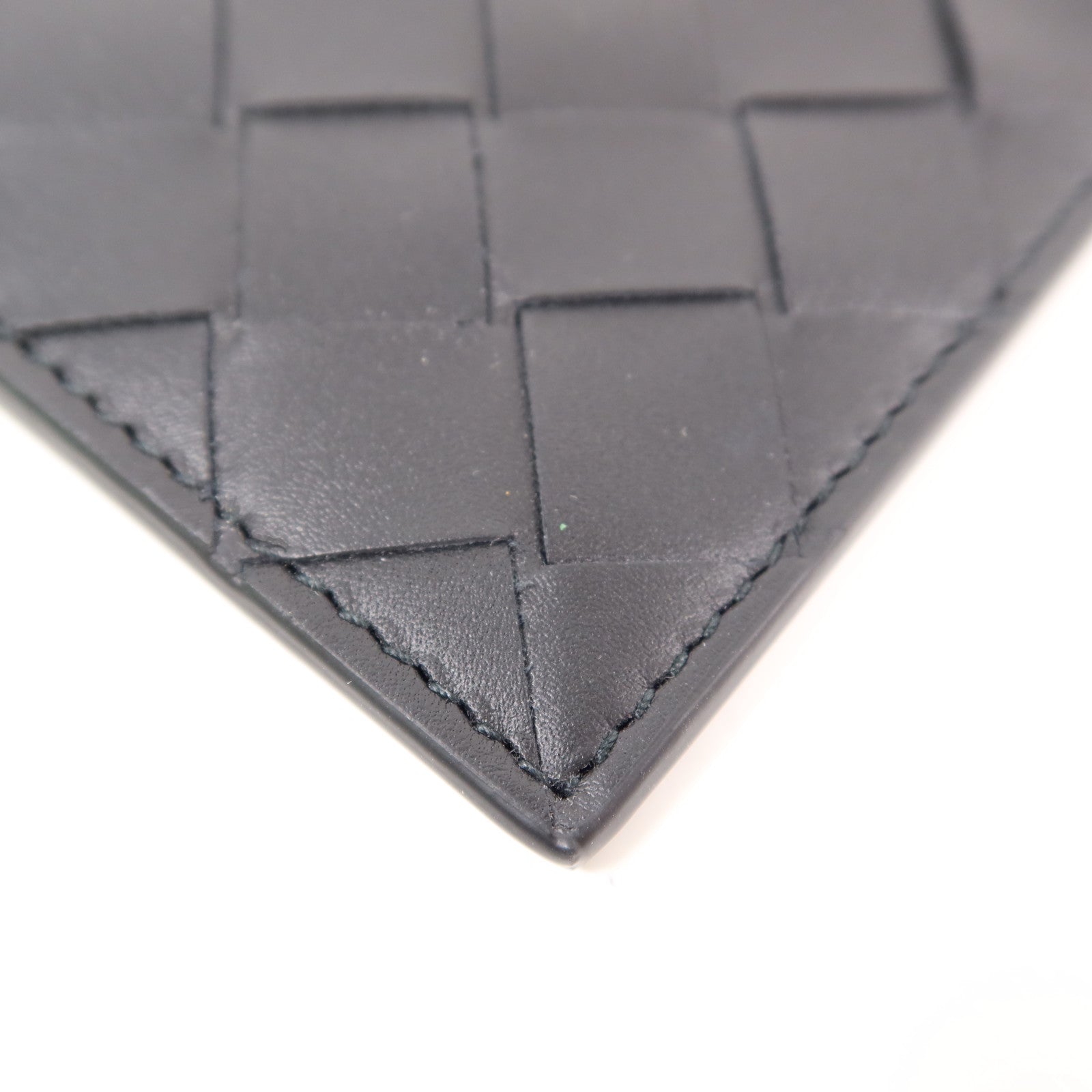 BOTTEGA VENETA BV SHW Zip Card Case Calfskin Leather Black