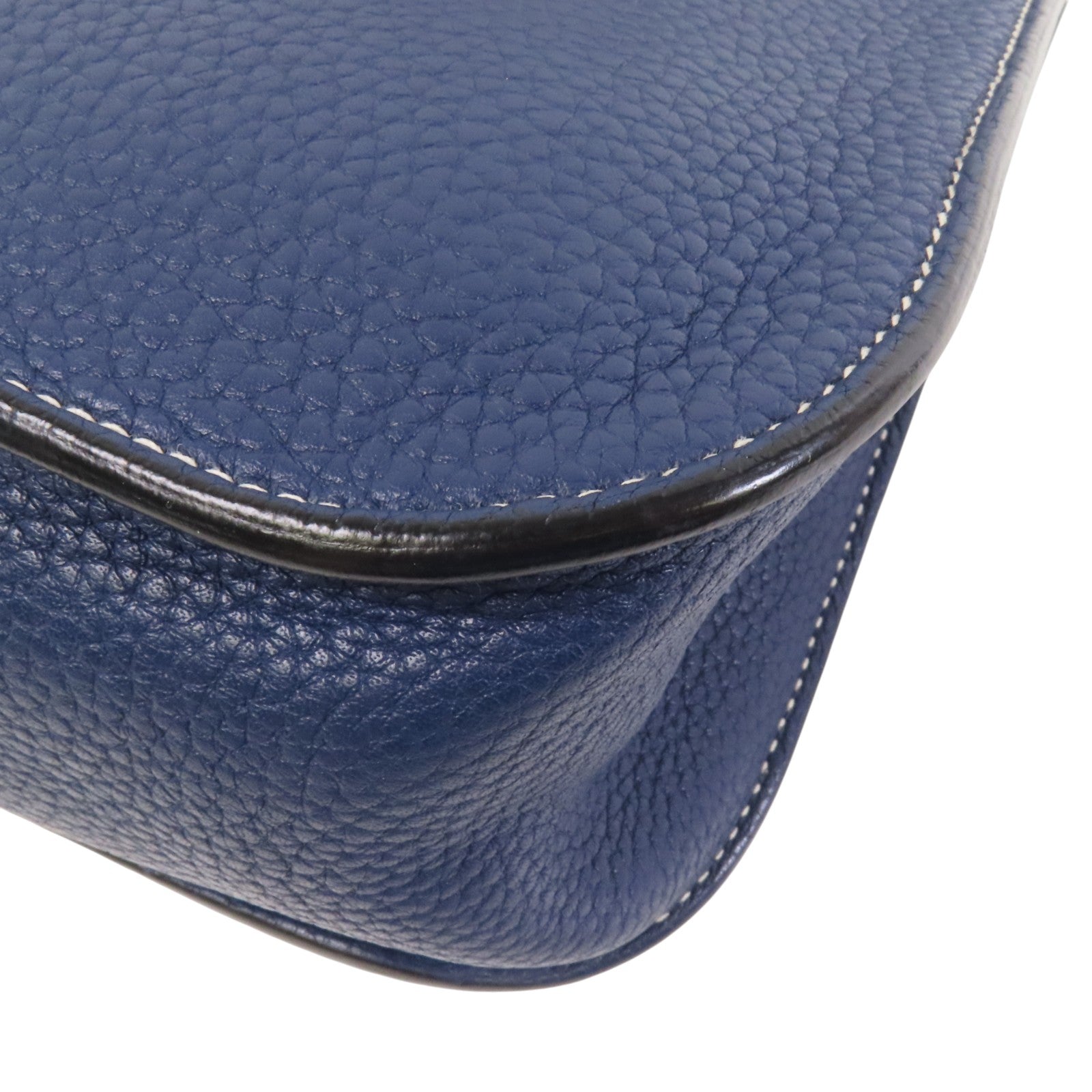 HERMES Clemence皮革Halzan 31銀扣肩背袋