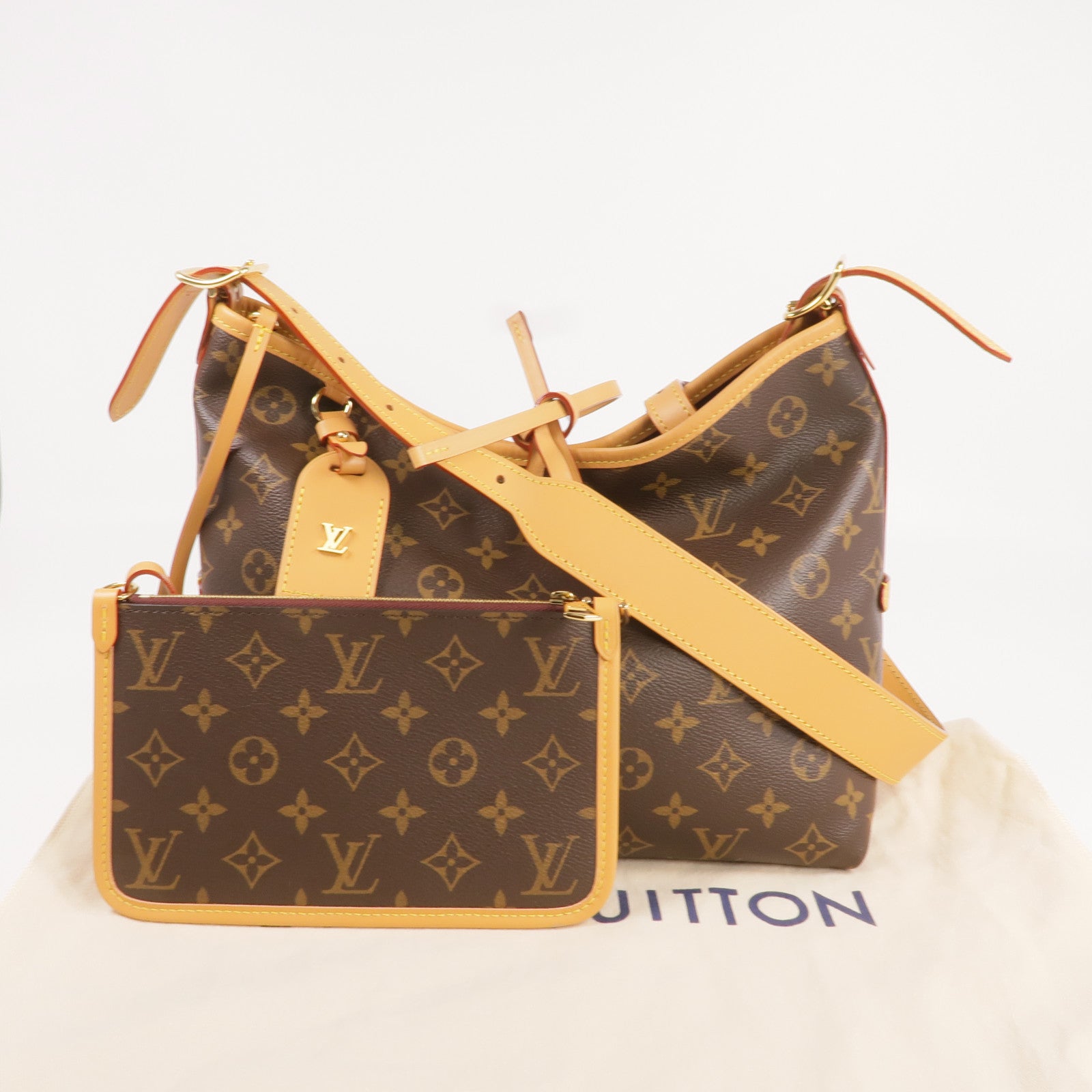 LOUIS VUITTON Monogram CarryAll PM金扣肩背袋