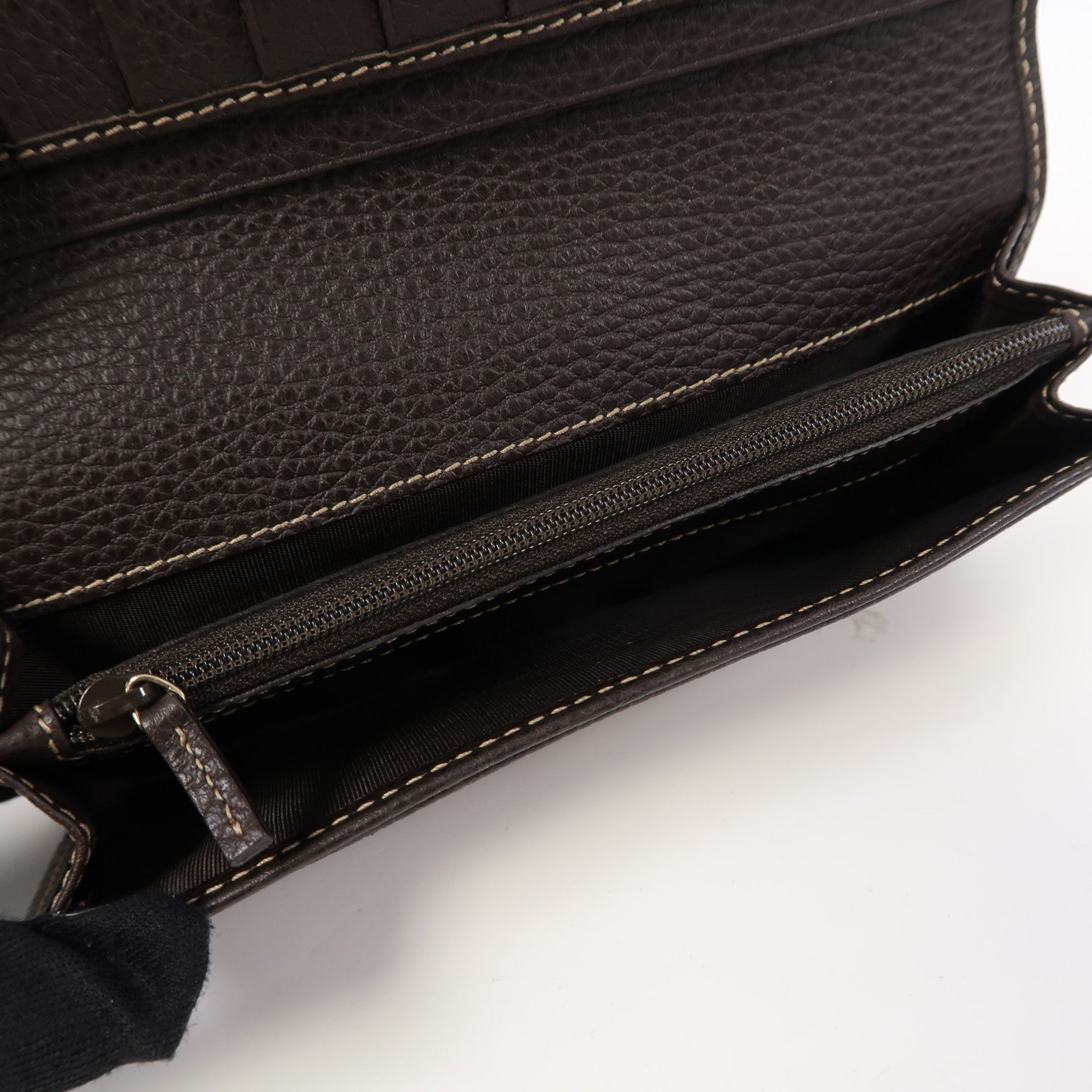 GUCCI 皮革Long Wallet金扣長錢包啡色