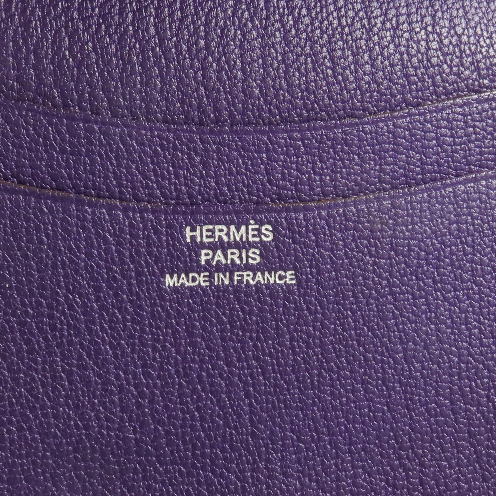 HERMES 【激減優惠】Chevre皮革Agenda Cover零錢包Iris