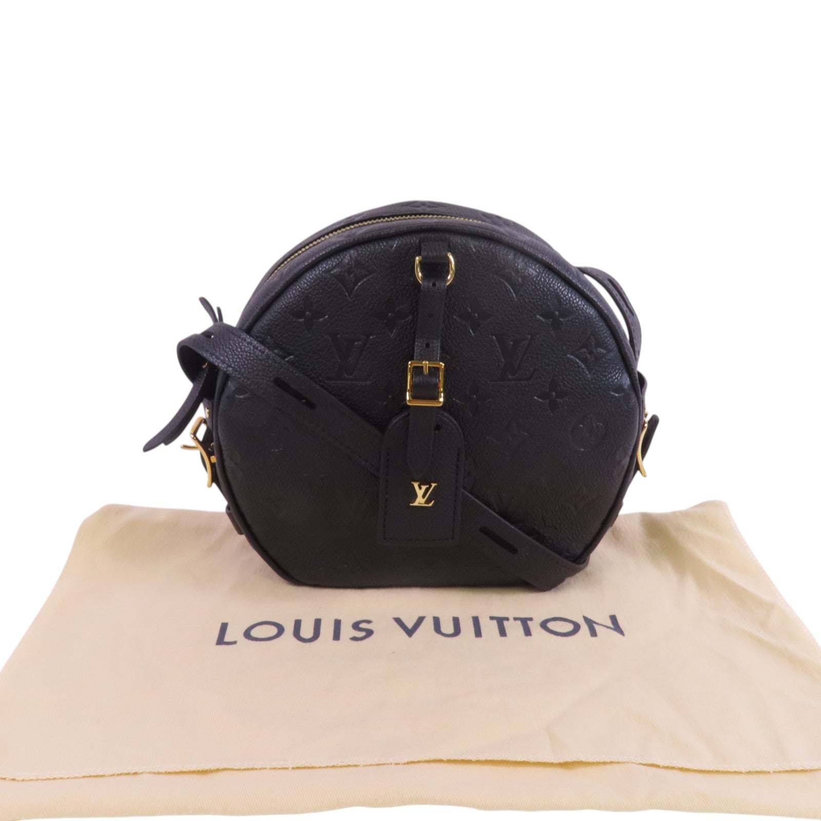 LOUIS VUITTON Monogram Empreinte Boite Chapeau Souple MM金扣肩背袋