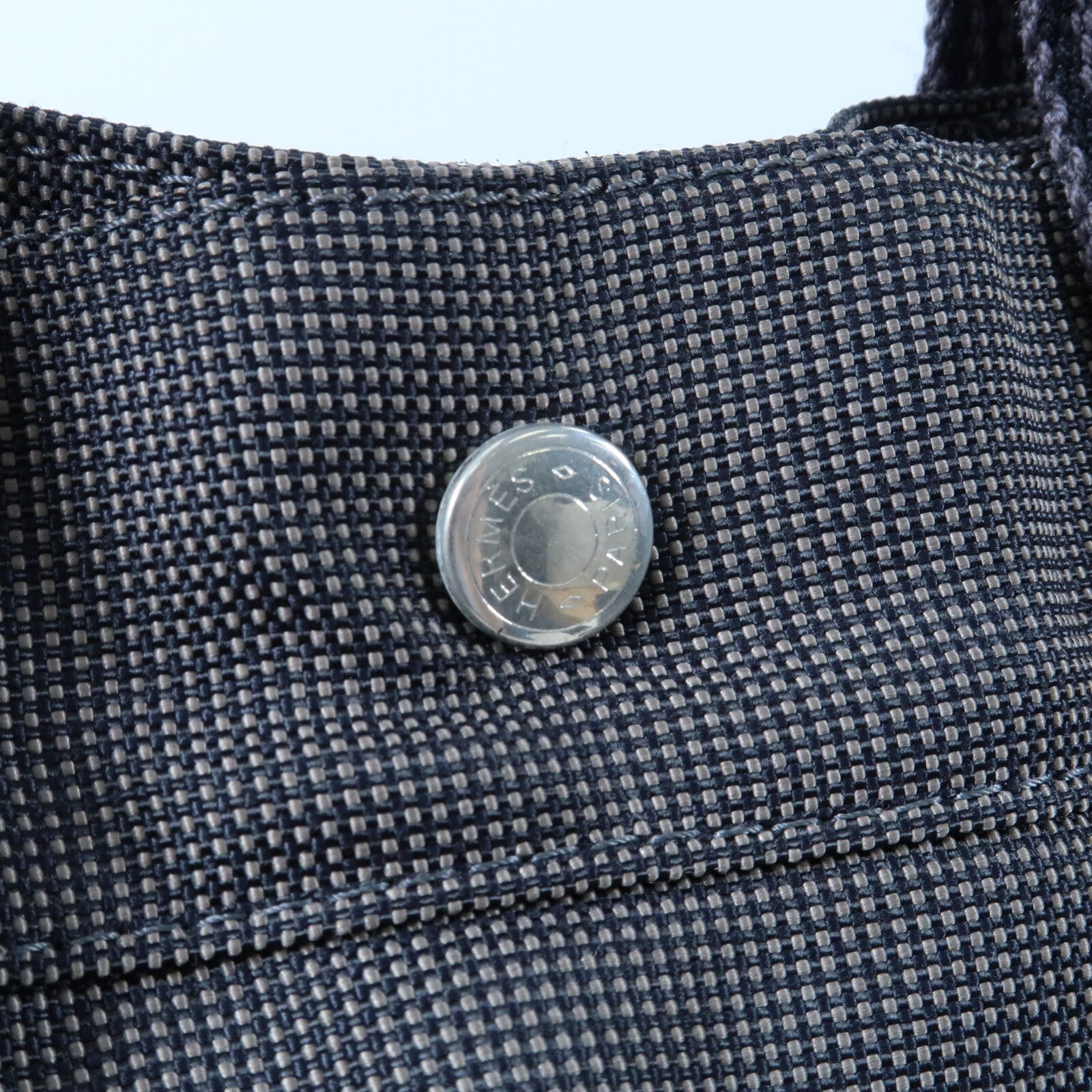 HERMES 帆布Fourre Tout Tote MM銀扣手挽袋