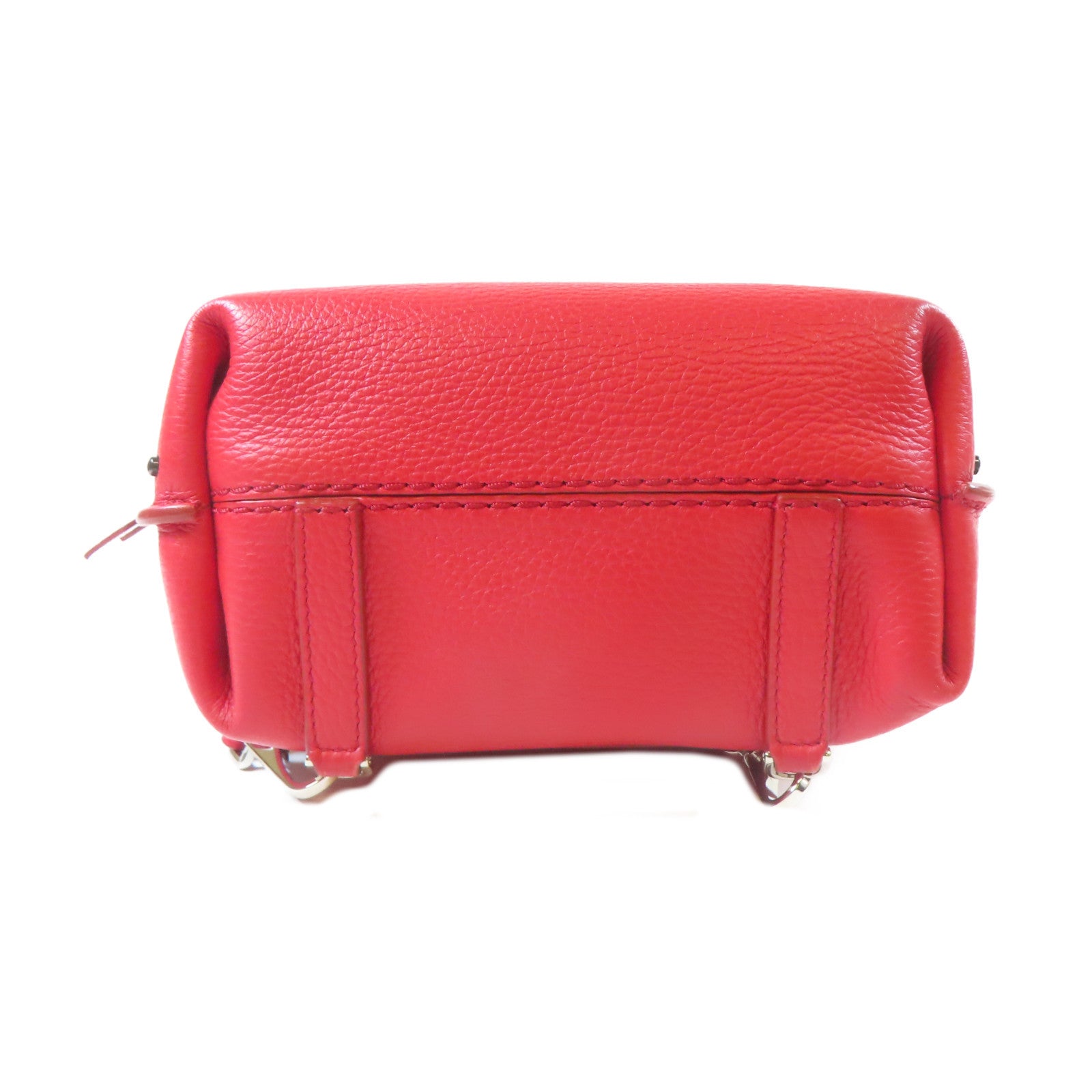 TOD’S 【激減優惠】牛皮皮革Backpack銀扣背包紅色