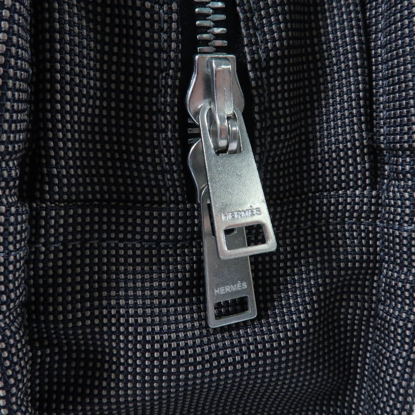 HERMES 帆布Fourre Tout Tote MM銀扣手挽袋