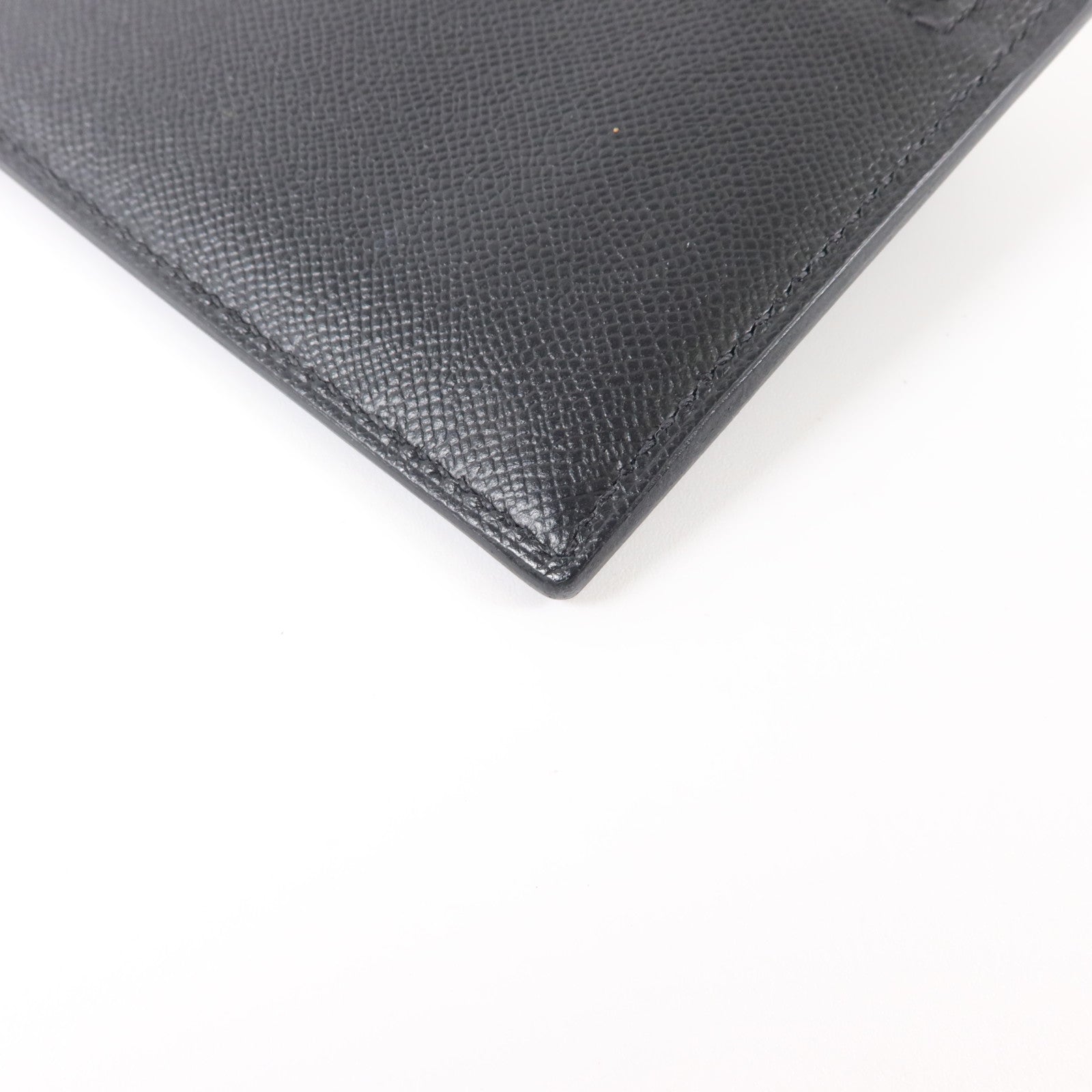 HERMES Madame皮革Kelly Pocket Compact Wallet金扣錢包Noir