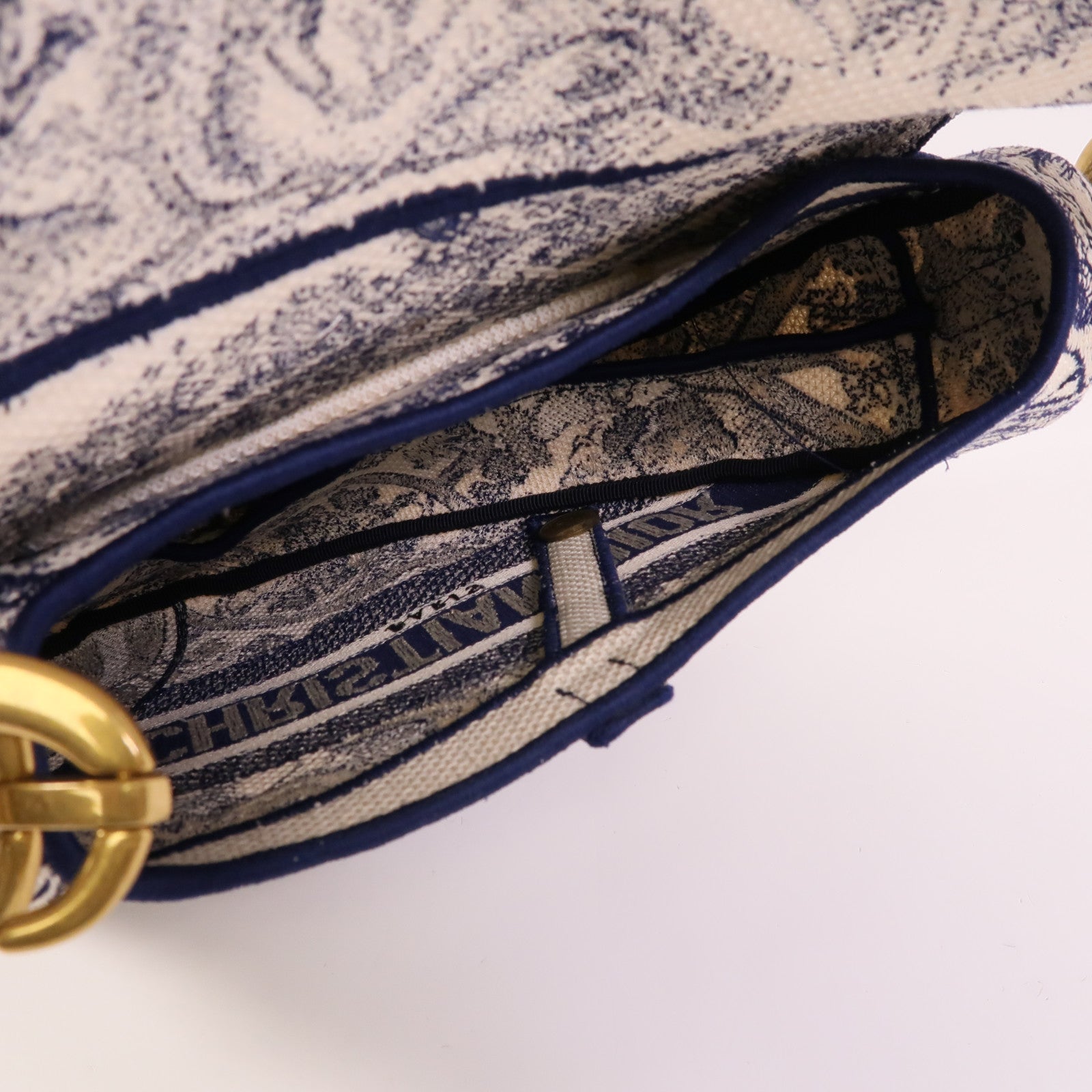 Dior 帆布Saddle手挽袋