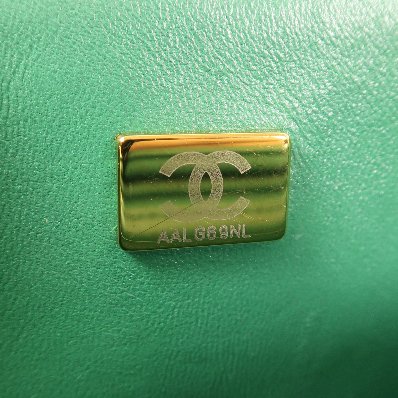 CHANEL 羊皮皮革Top Handle Classic Flap金扣手挽肩背兩用袋