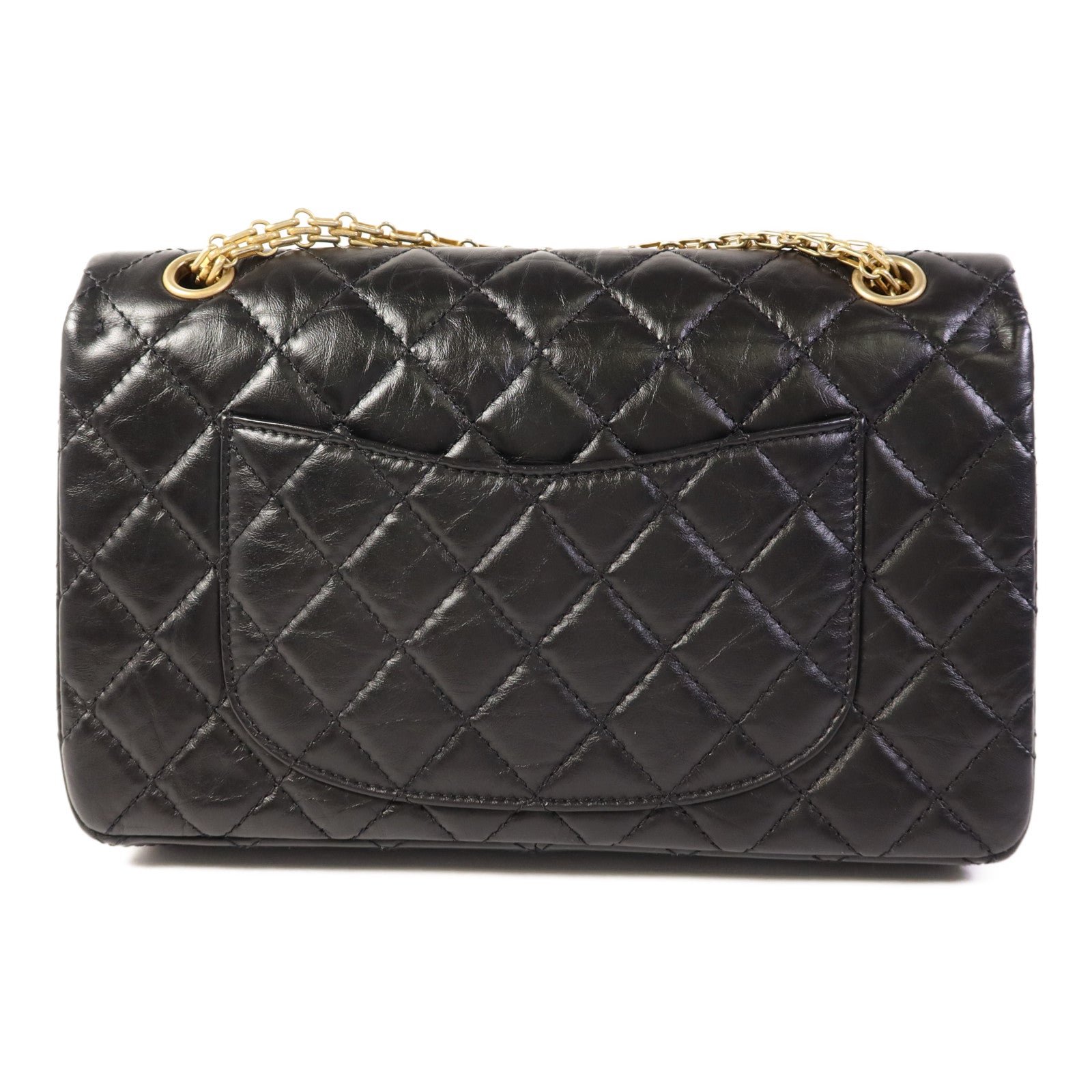 CHANEL 牛皮皮革2.55 Large金扣鏈帶肩背袋