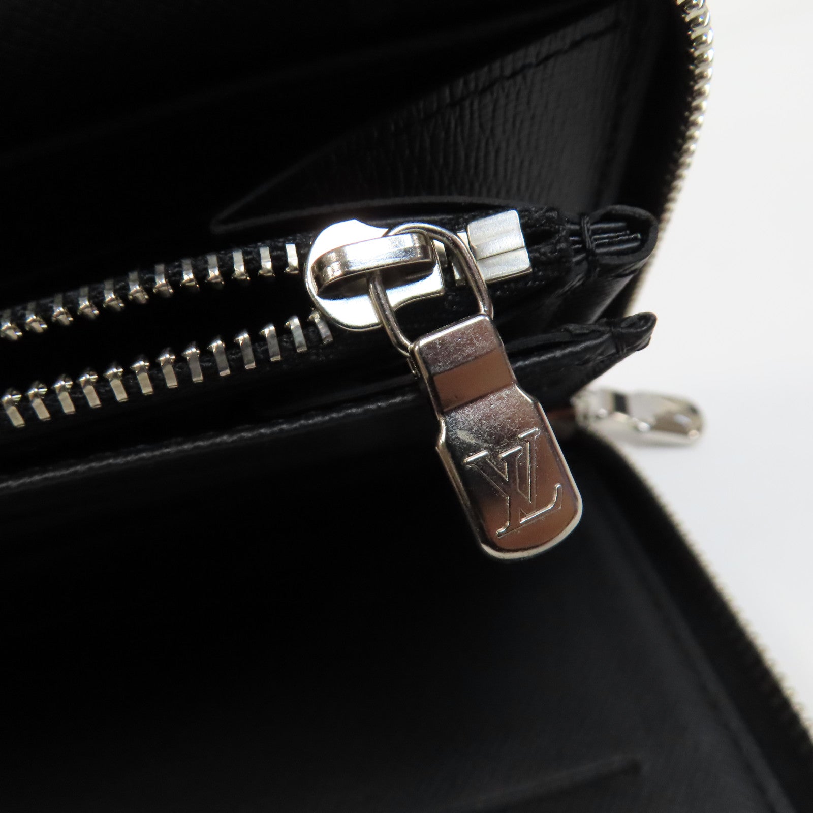 LOUIS VUITTON Damier Graphite Zippy Organizer銀扣長錢包黑色