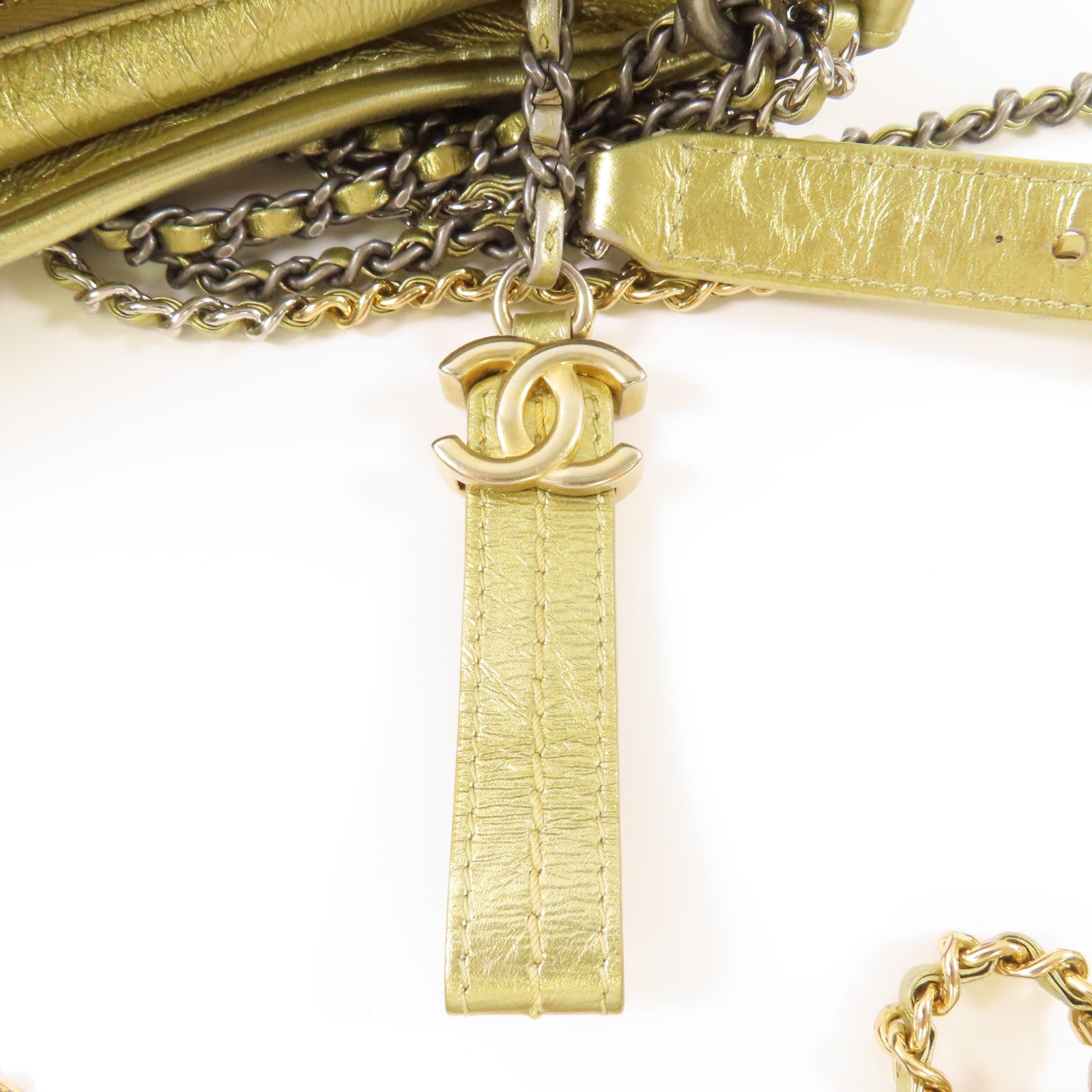 CHANEL 【激減優惠】牛皮皮革Gabrielle Small鏈帶肩背袋