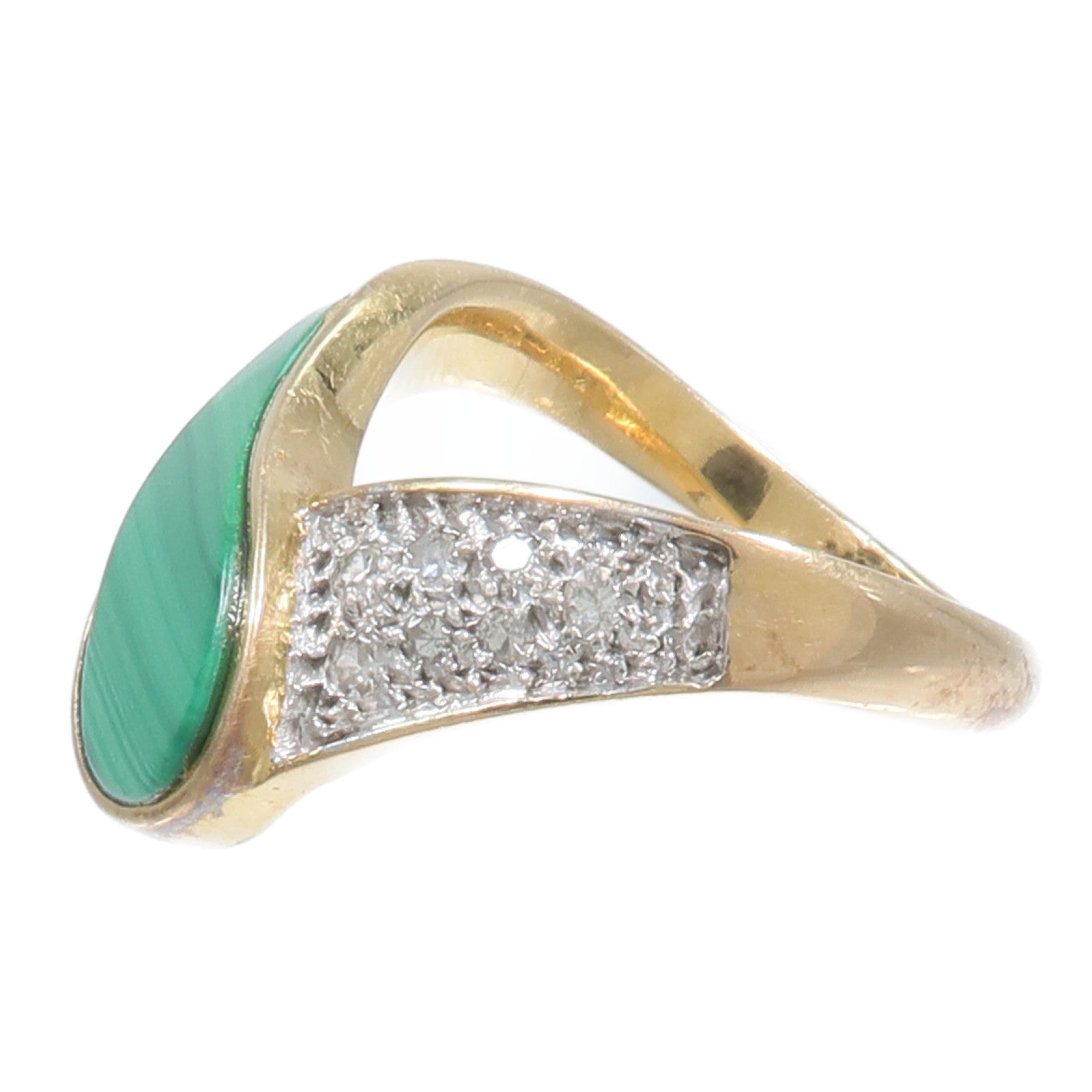 JEWELRY 18K黃金/白金Maiachite Ring孔雀石戒指