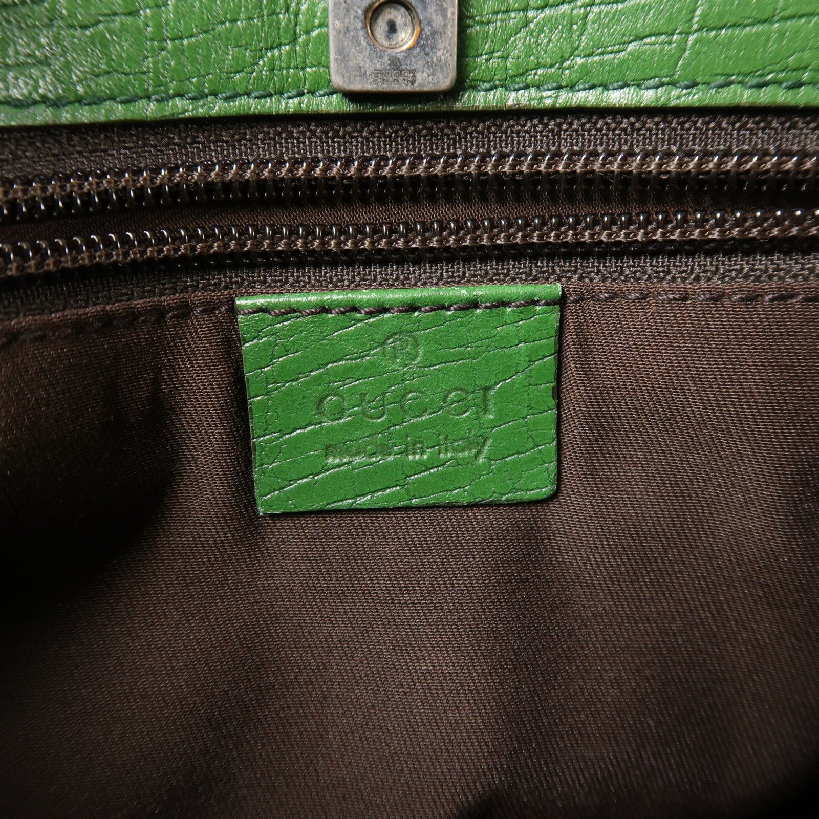 GUCCI 塗層帆布Hand Bag銀扣手挽袋