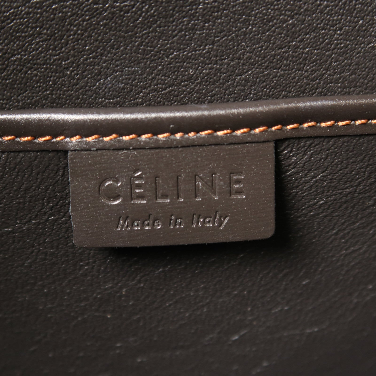CELINE 牛皮皮革Nano Luggage金扣手挽肩背兩用袋棕色/紅色/黑色