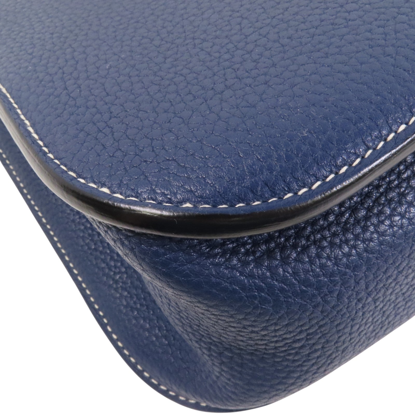 HERMES Clemence皮革Halzan 31銀扣肩背袋