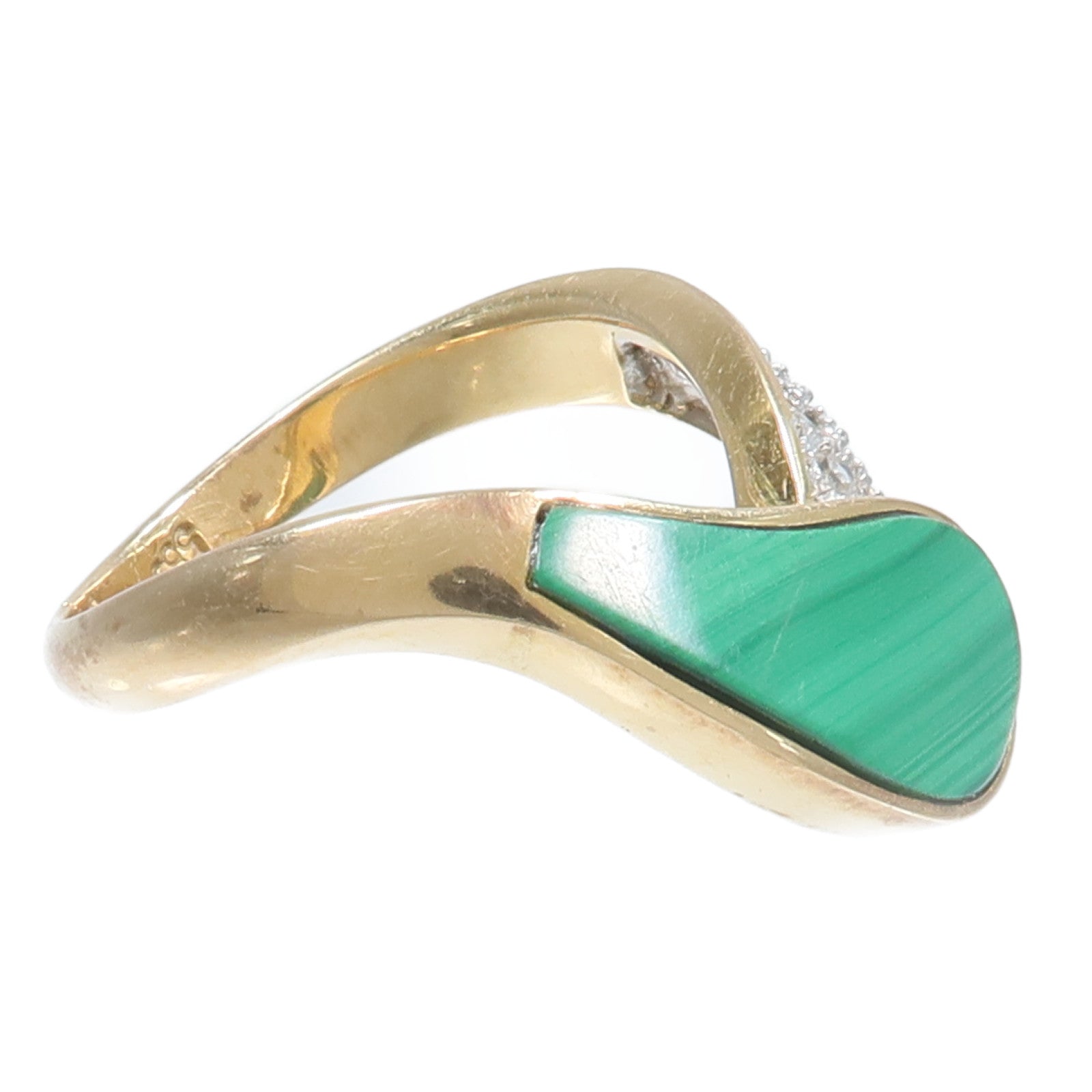 JEWELRY 18K黃金/白金Maiachite Ring孔雀石戒指
