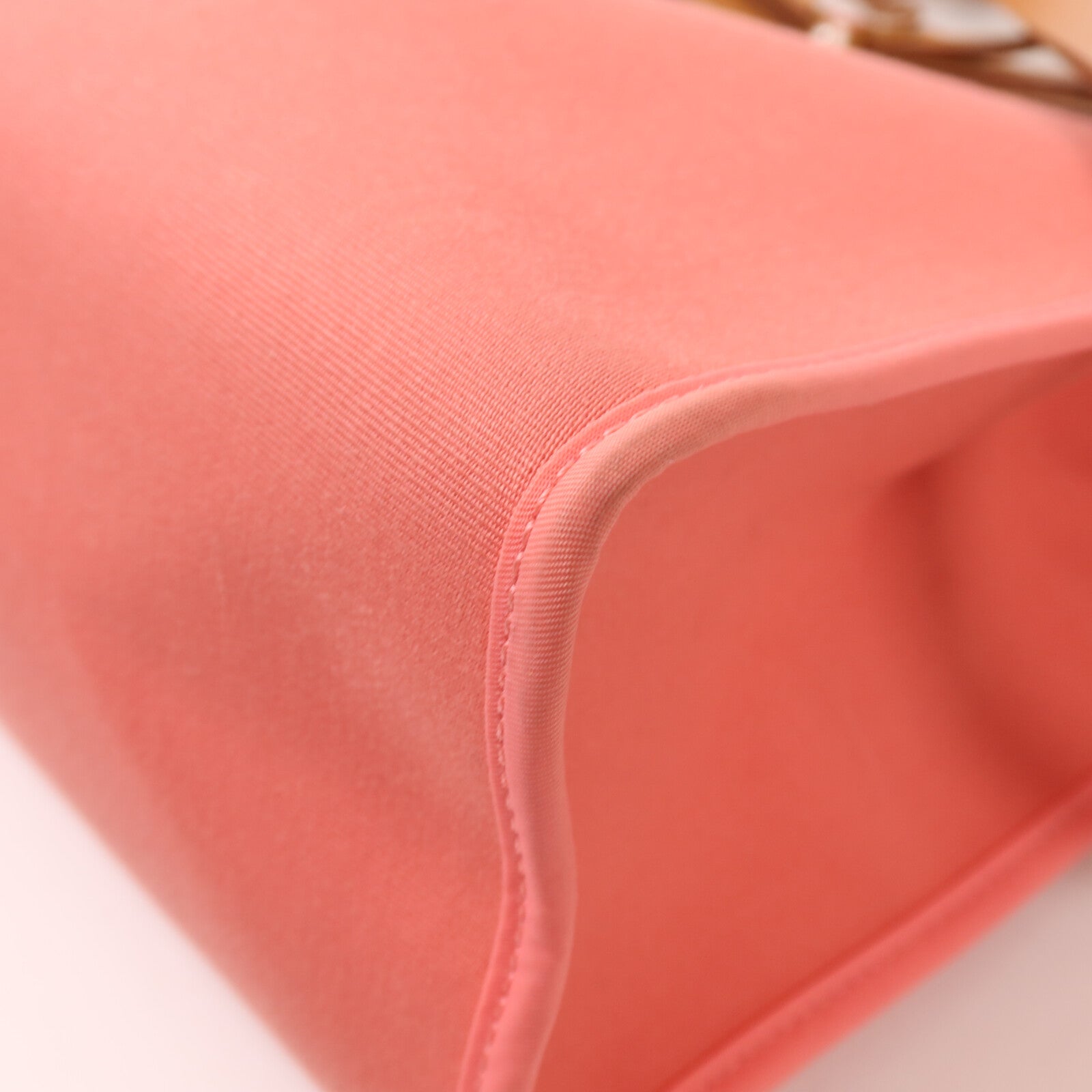 HERMES 帆布Herbag PM銀扣手挽肩背兩用袋Rose Azalee